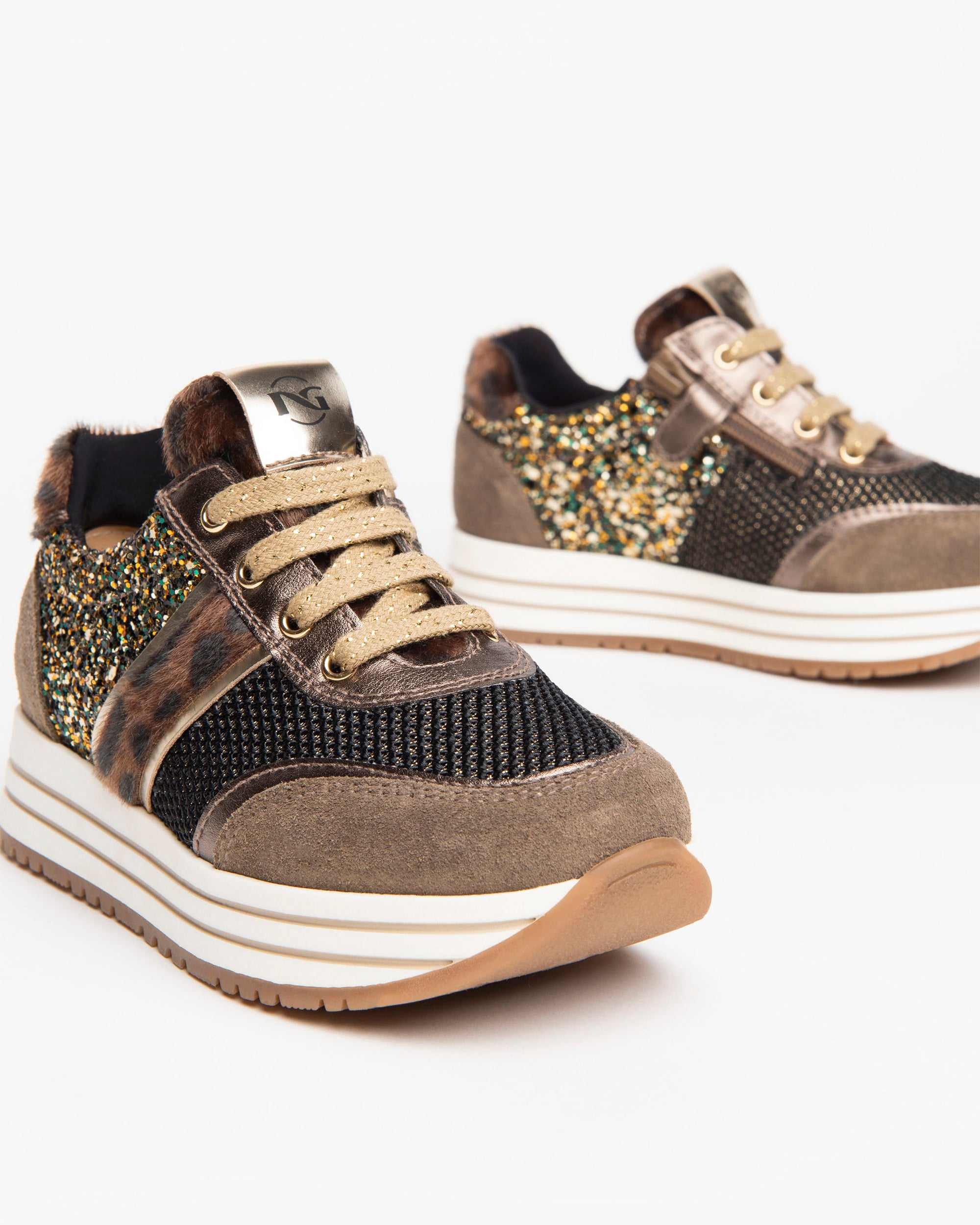 Nero Giardini Sneakers baskets fille daim paillettes