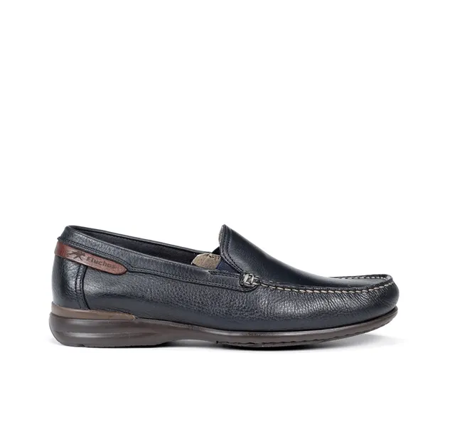 Fluchos Orion 8682 mocassin homme bleu cuir