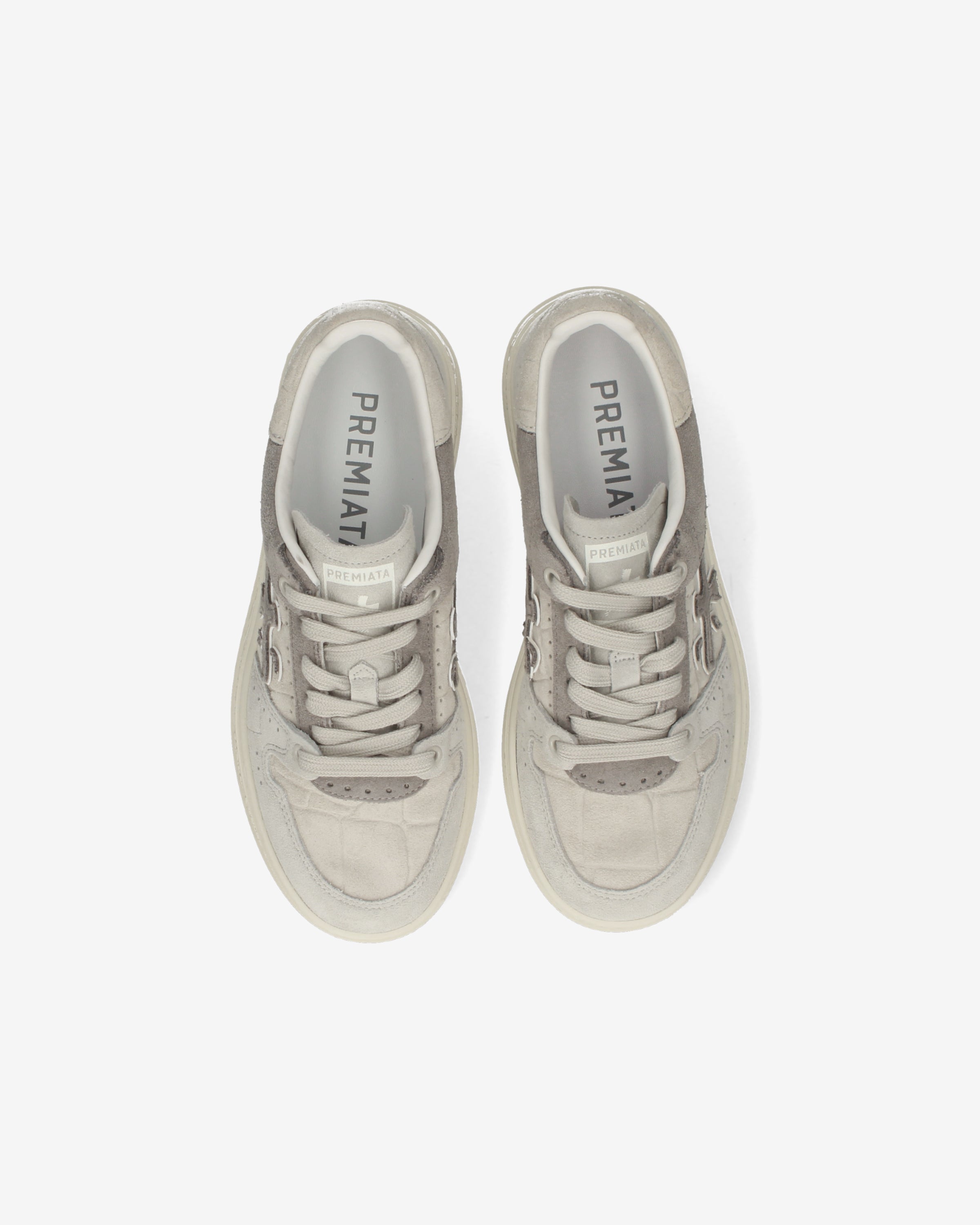 Premiata Quinnd 8646 sneakers femme crème gris cuir