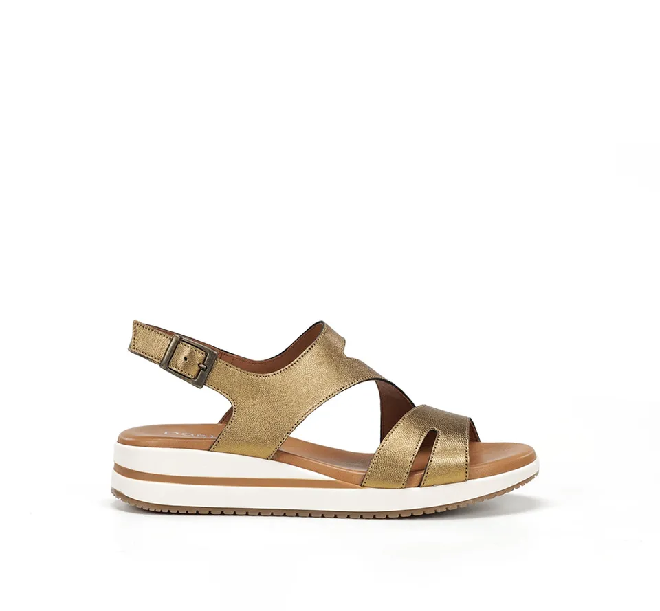 Dorking Merlo D9688 sandale dorée cuir femme