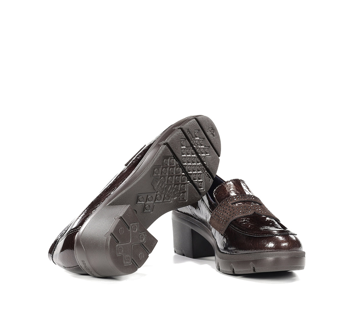 Fluchos Fugaz F2517 mocassin femme marron à talon