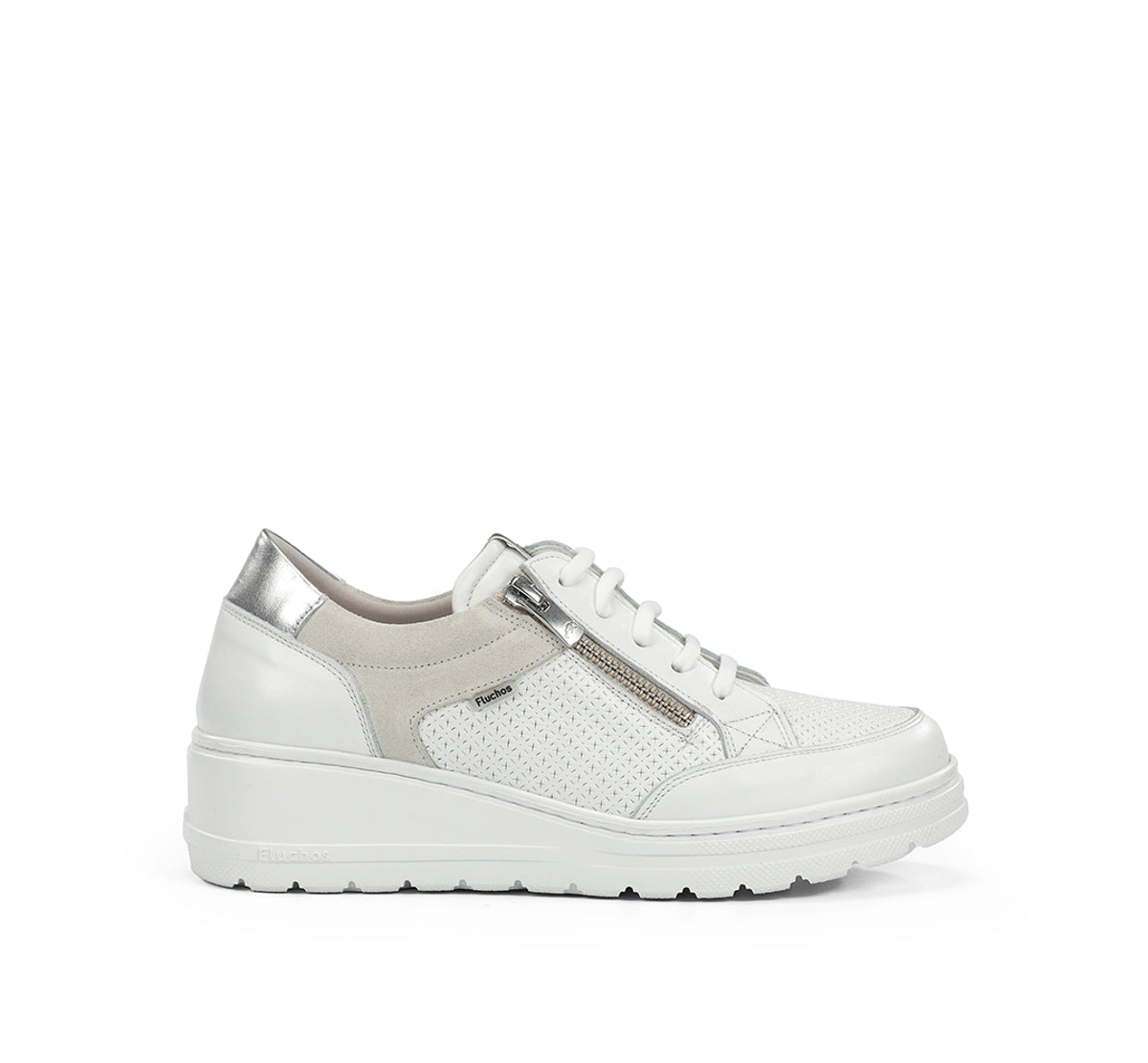 Fluchos Aqua F2173 baskets compensées femme blanc