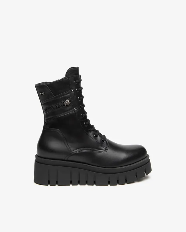Nero Giardini Combat Boots rangers cuir fourrées femme