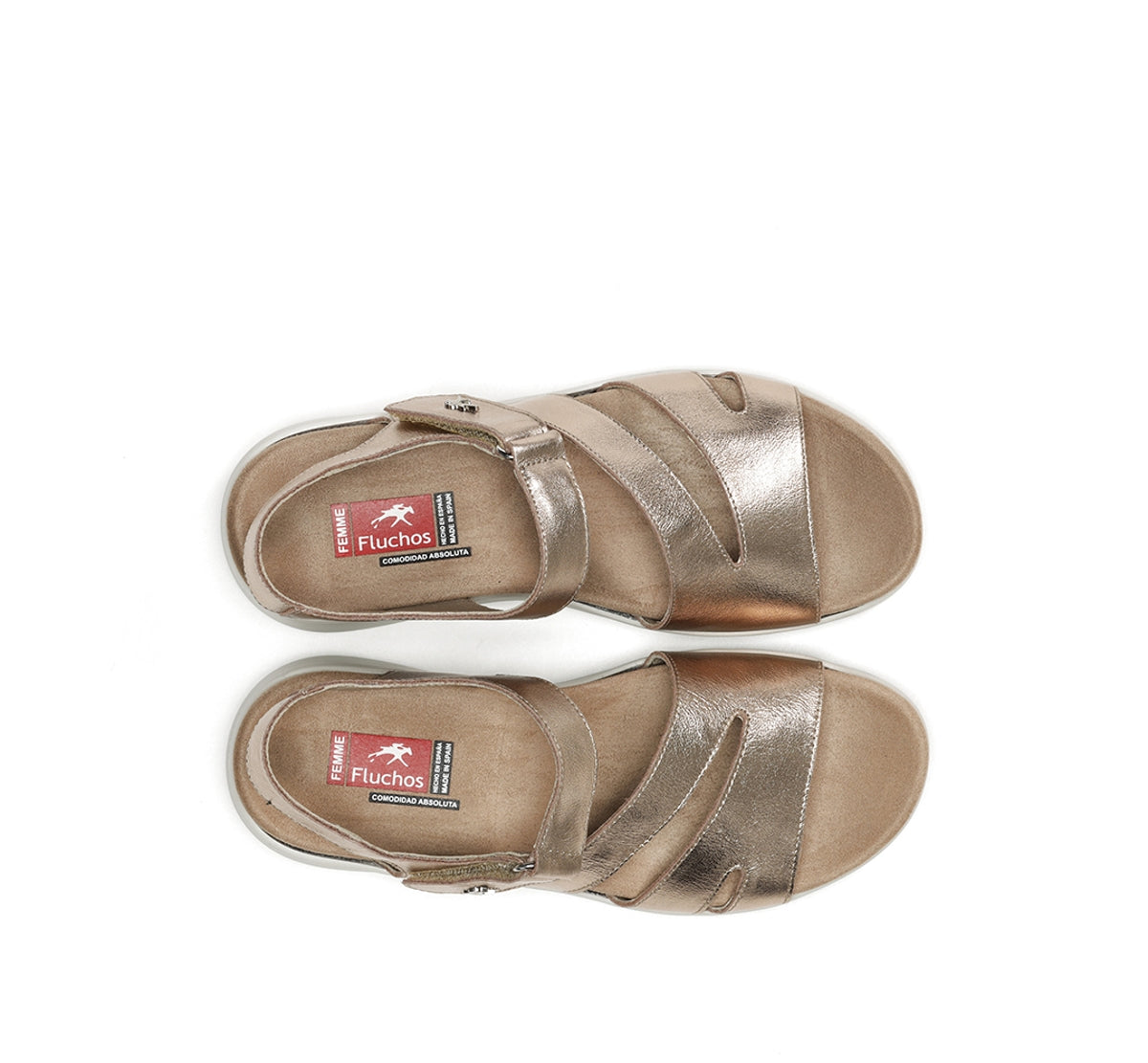 Fluchos Yagon F1478 Sandale Dorée Femme Souple