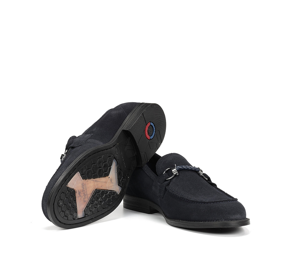 Fluchos Henri F1930 mocassin bleu homme cuir