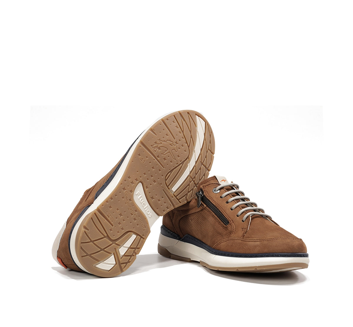 Fluchos Jeff F2211 basket homme marron à lacets