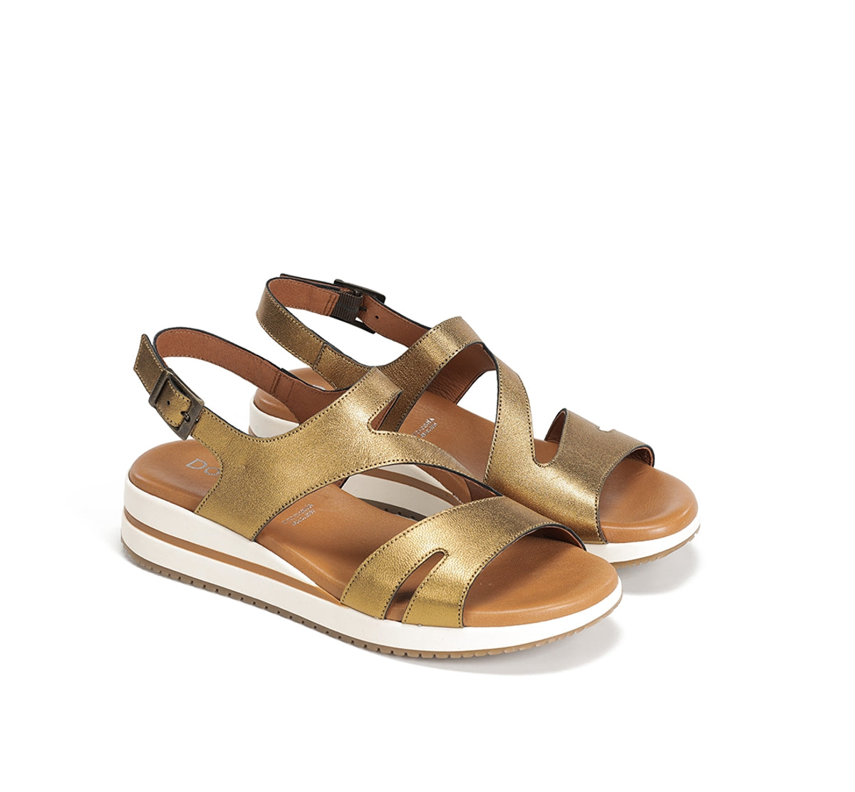 Dorking Merlo D9688 sandale dorée cuir femme