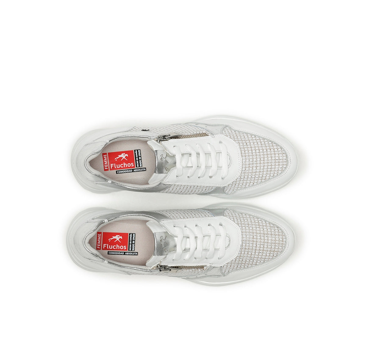 Fluchos Olas F1660 baskets femme blanc compensées