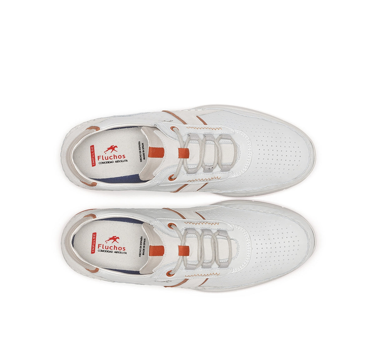 Fluchos Yannic F1442 Baskets Homme Blanc à Lacets