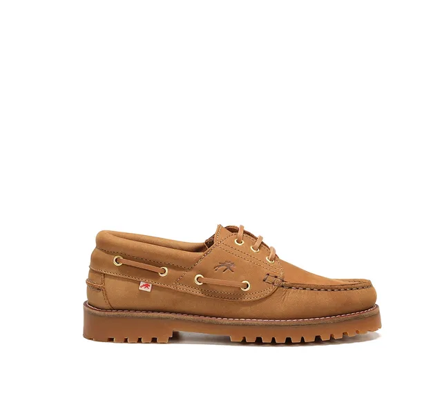 Fluchos Scott F0053 chaussures bateau femme marron