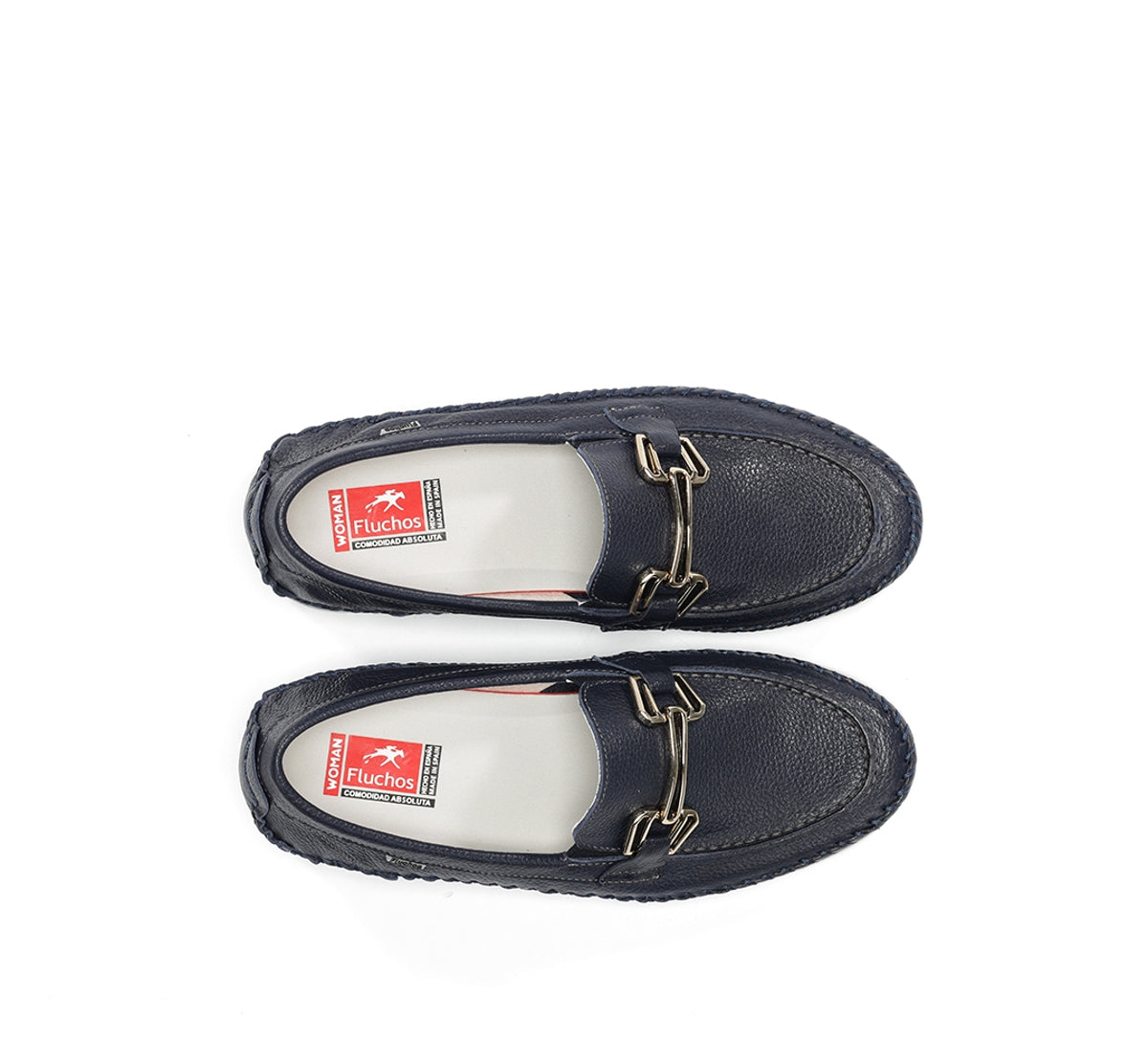 Fluchos Sella F2141 mocassin femme bleu compensé