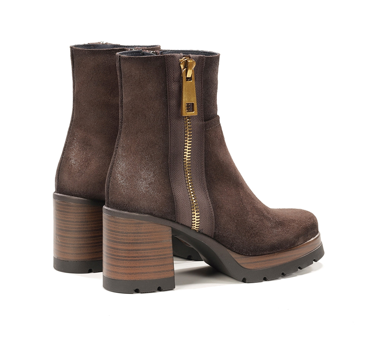 Dorking Safe D9413 bottines femme marron plateforme