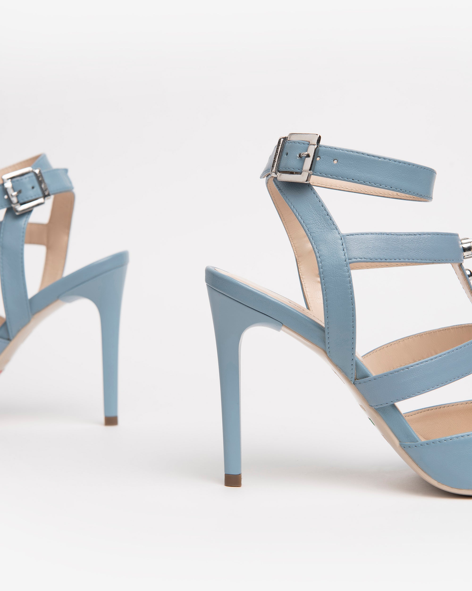 Nero Giardini Décolleté Escarpins cuir strass talon 9,5 cm