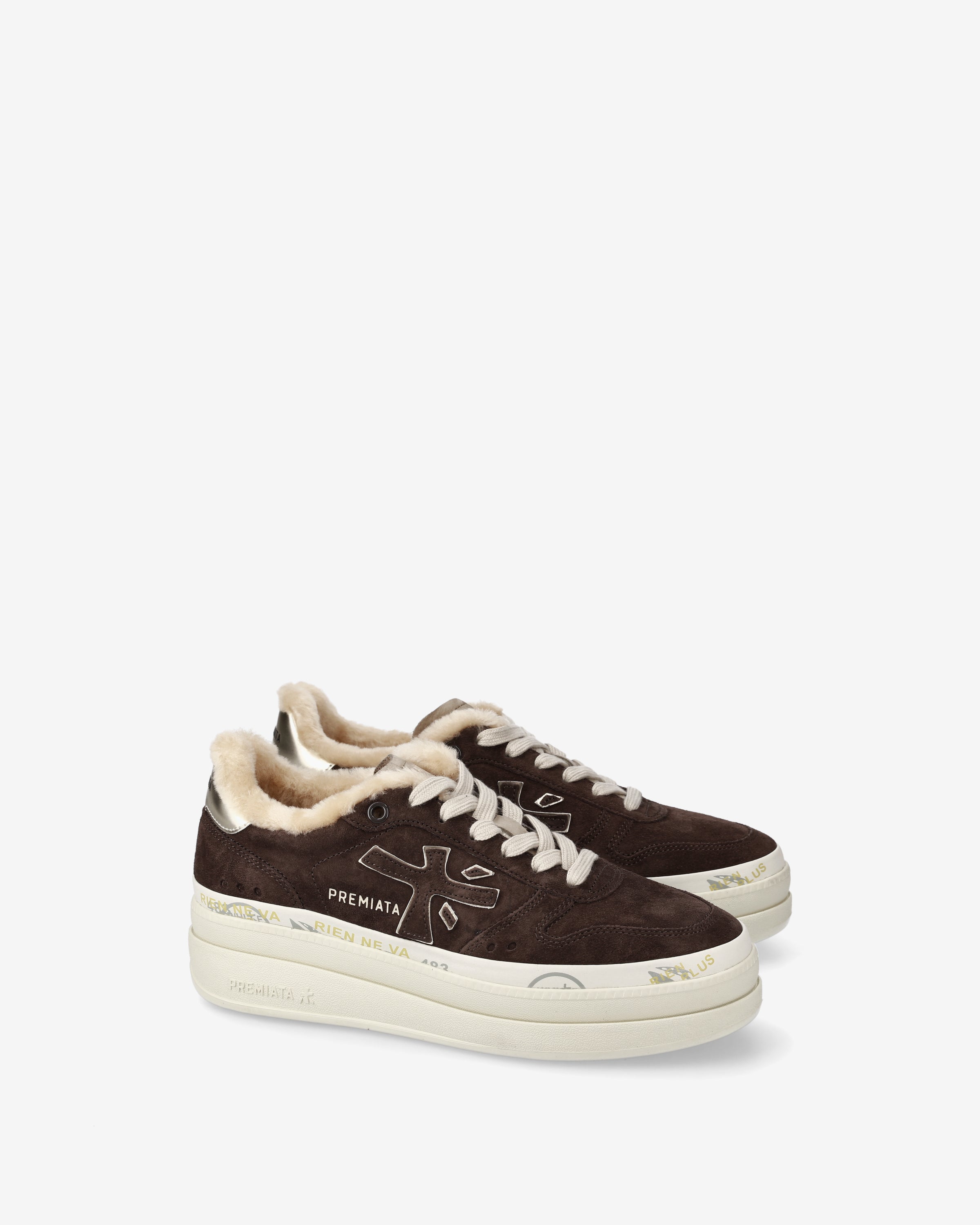 Premiata Micol 7894M sneakers daim marron plateforme