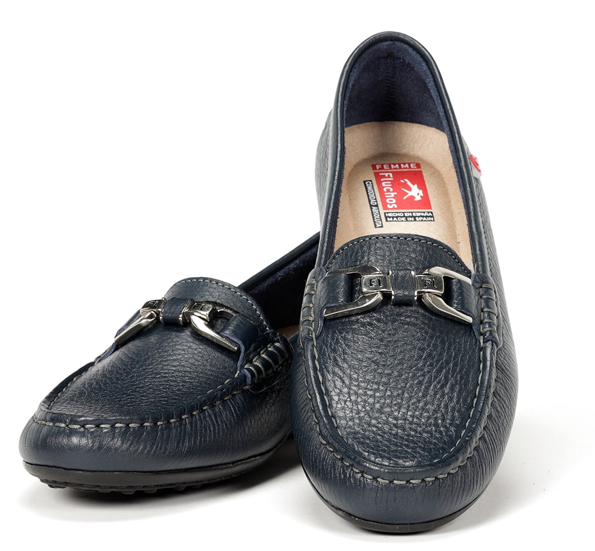 Fluchos Bruni F0804 mocassin bleu femme cuir