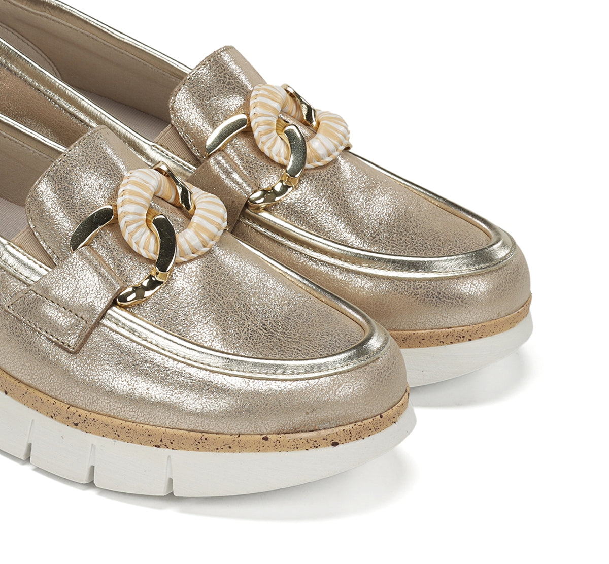 Dorking by Fluchos India D9691 mocassins doré femme cuir