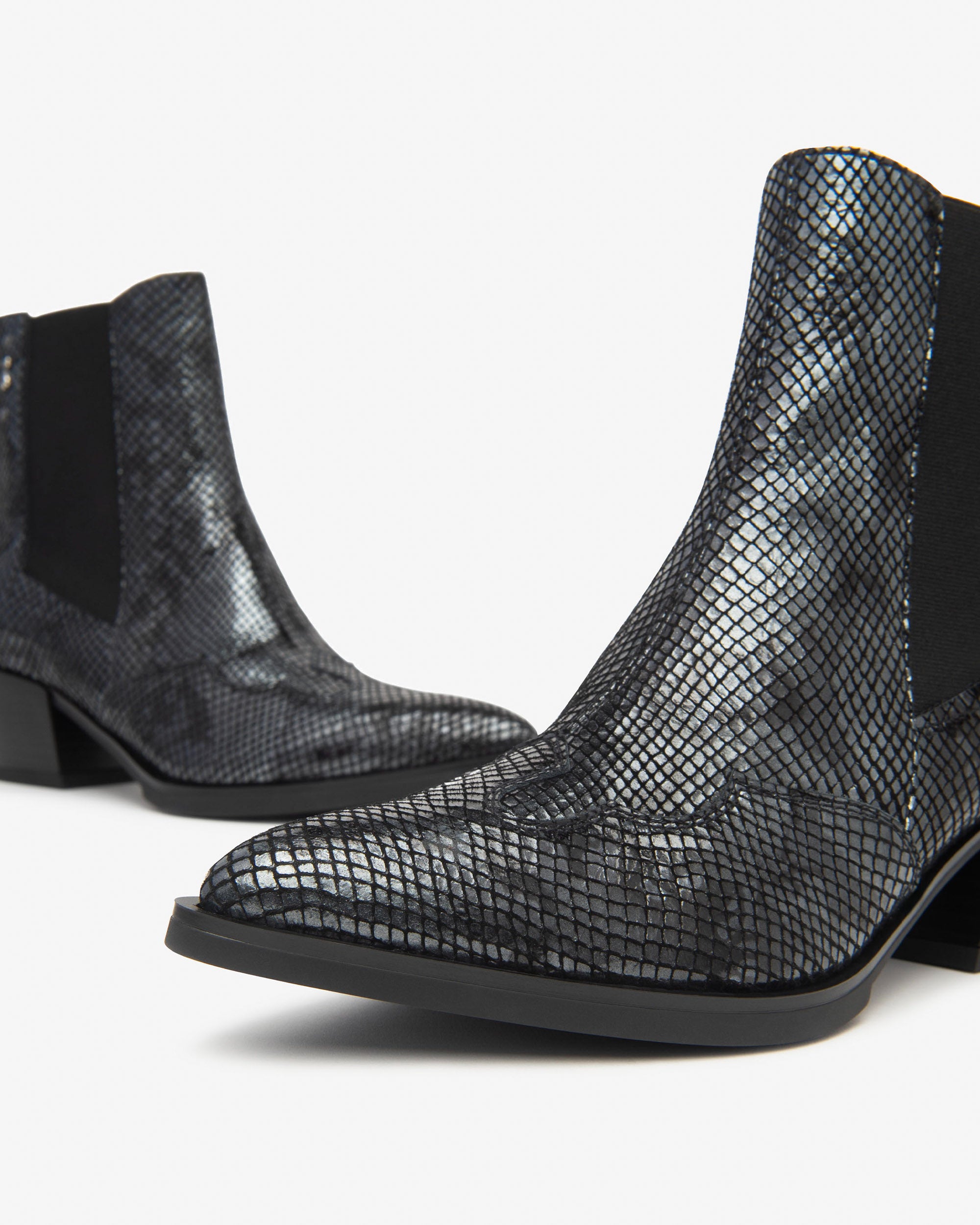 Nero Giardini Chelsea Boots bottines cuir python femme talon