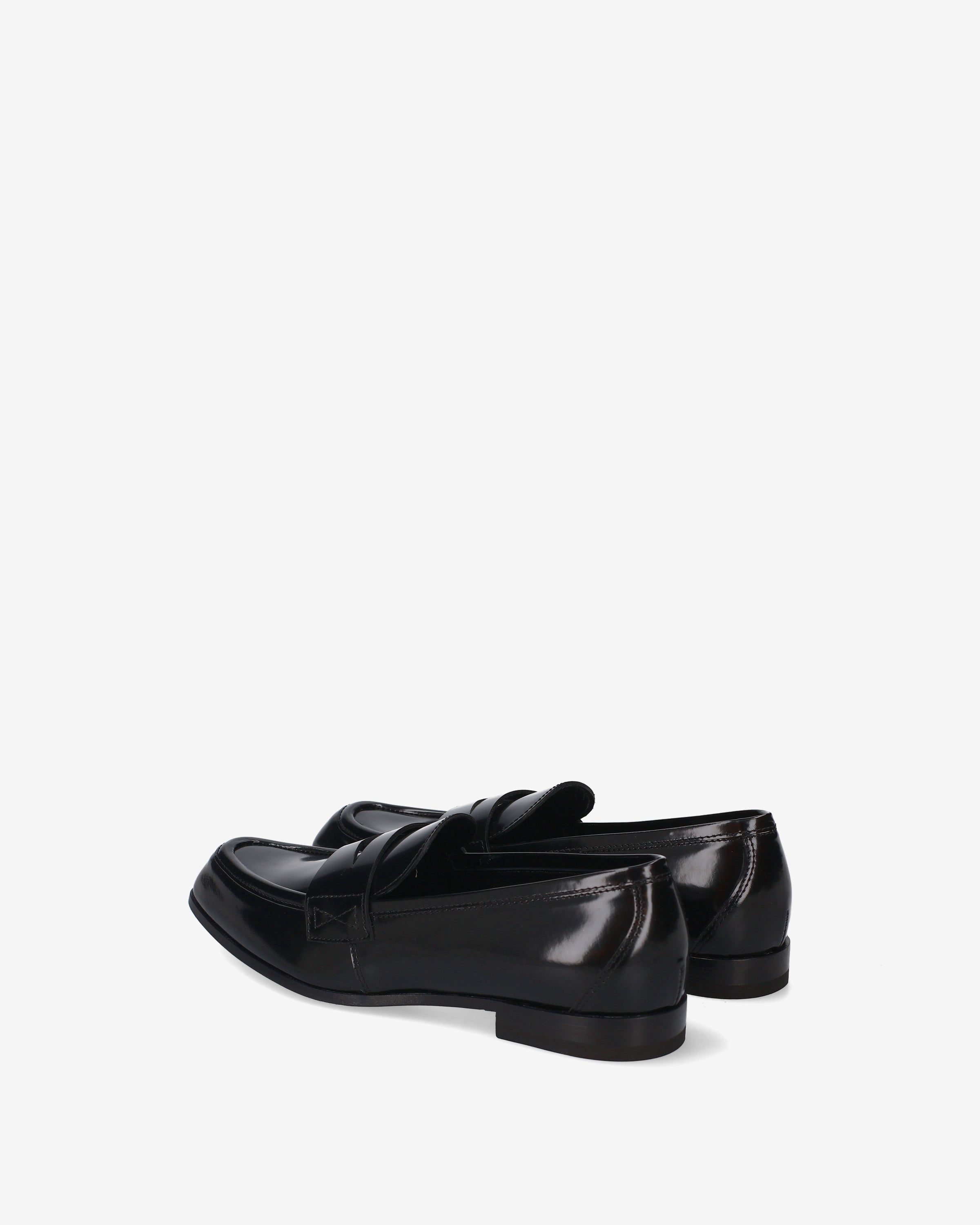 Premiata Mocassins cuir noir vernis femme