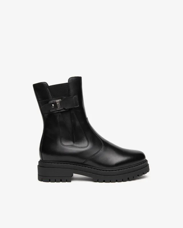 Nero Giardini Chelsea Boots bottines cuir fourrées talon 40 mm