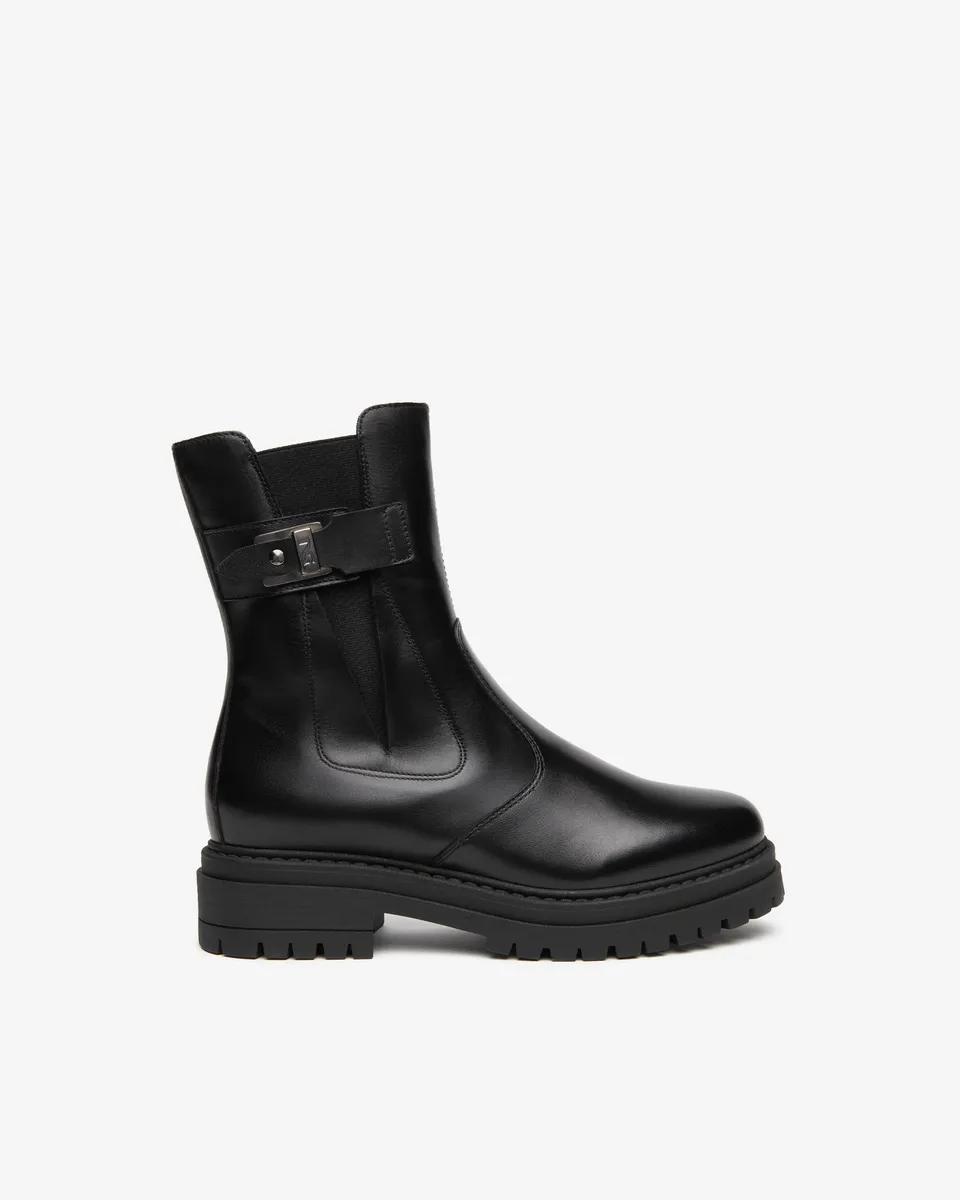 Nero Giardini Chelsea Boots bottines cuir fourrées talon 40 mm
