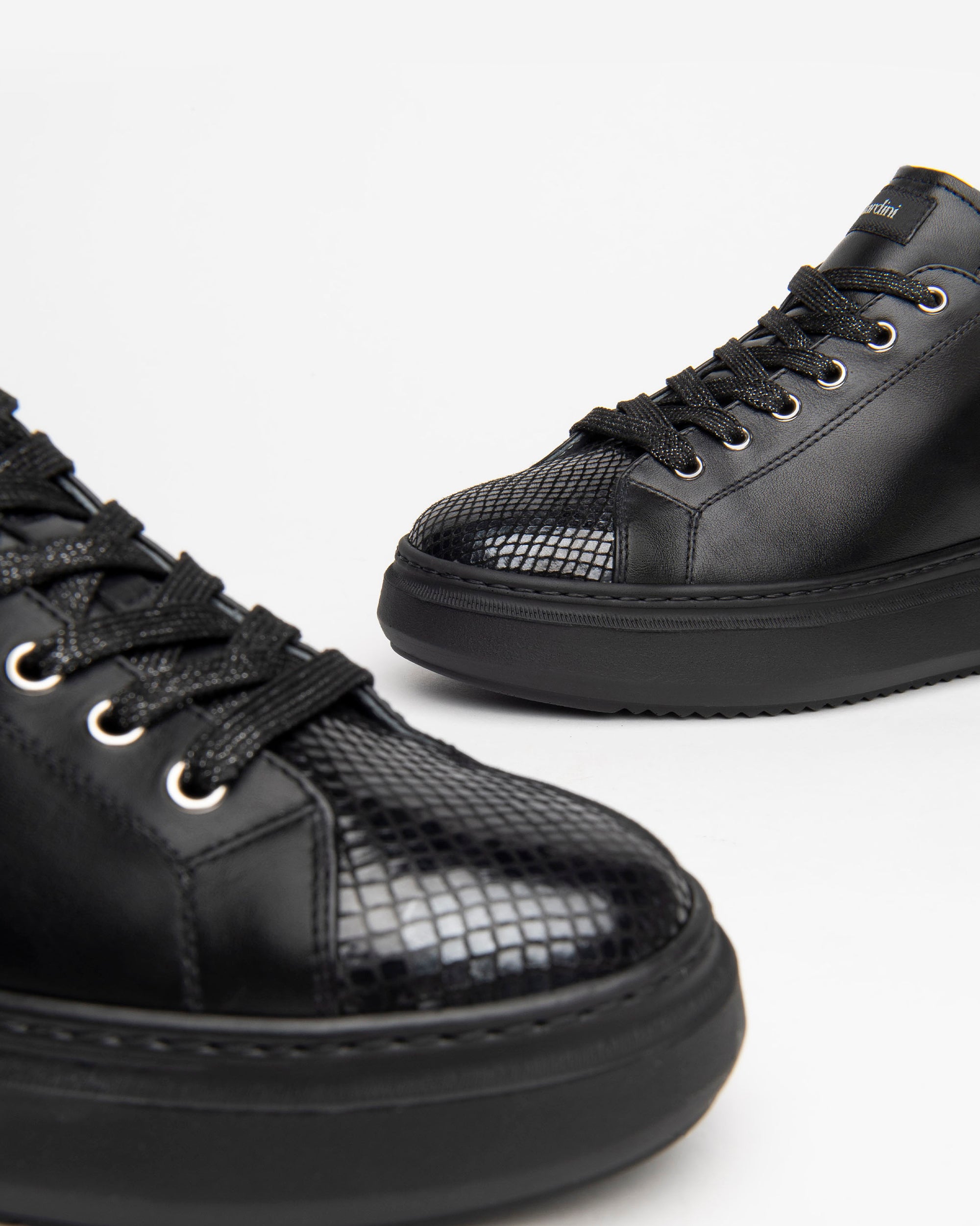 Nero Giardini Sneakers baskets cuir imprimé animal 4cm