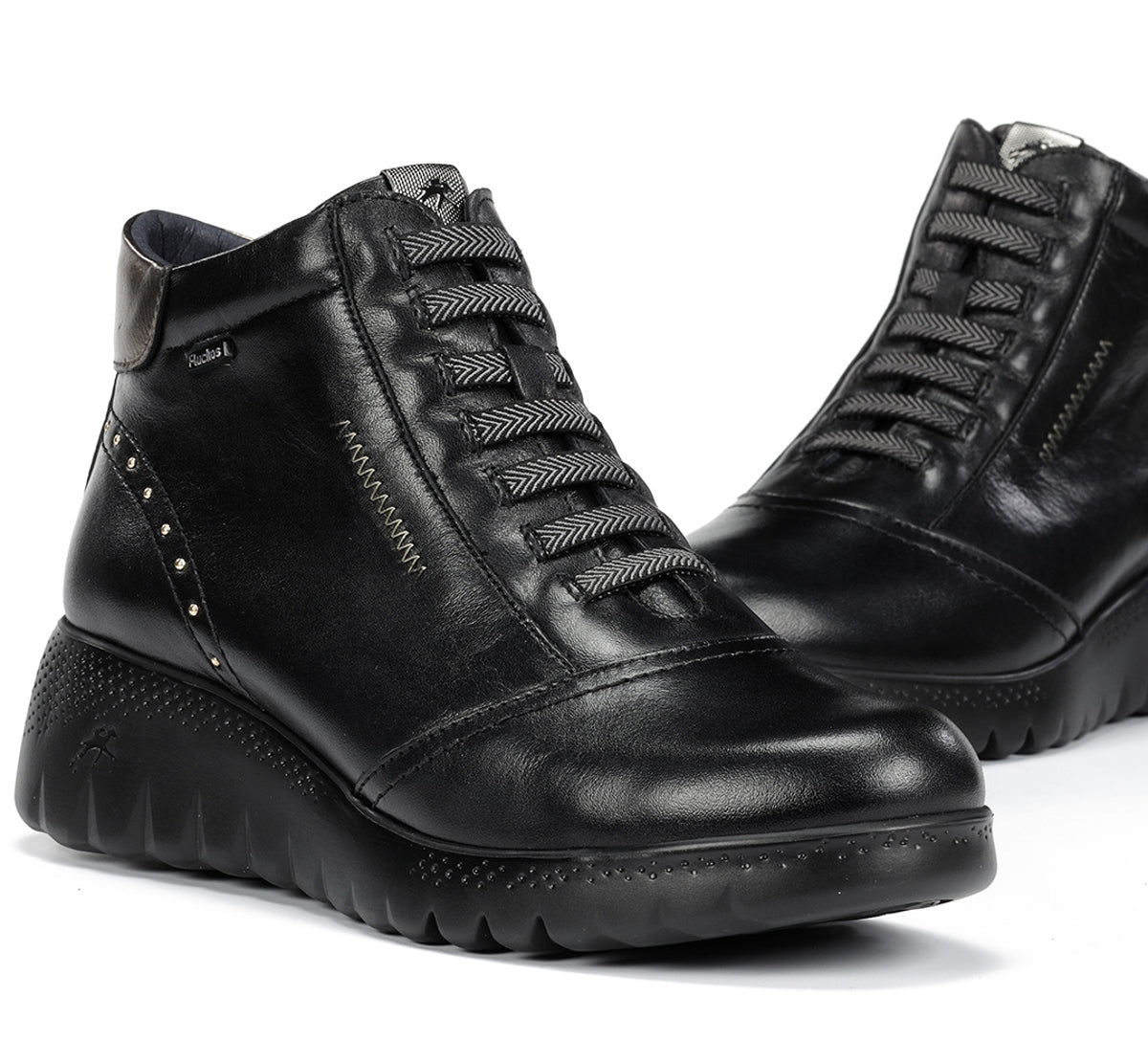 Fluchos Botines Live F2246 bottine noir cuir femme