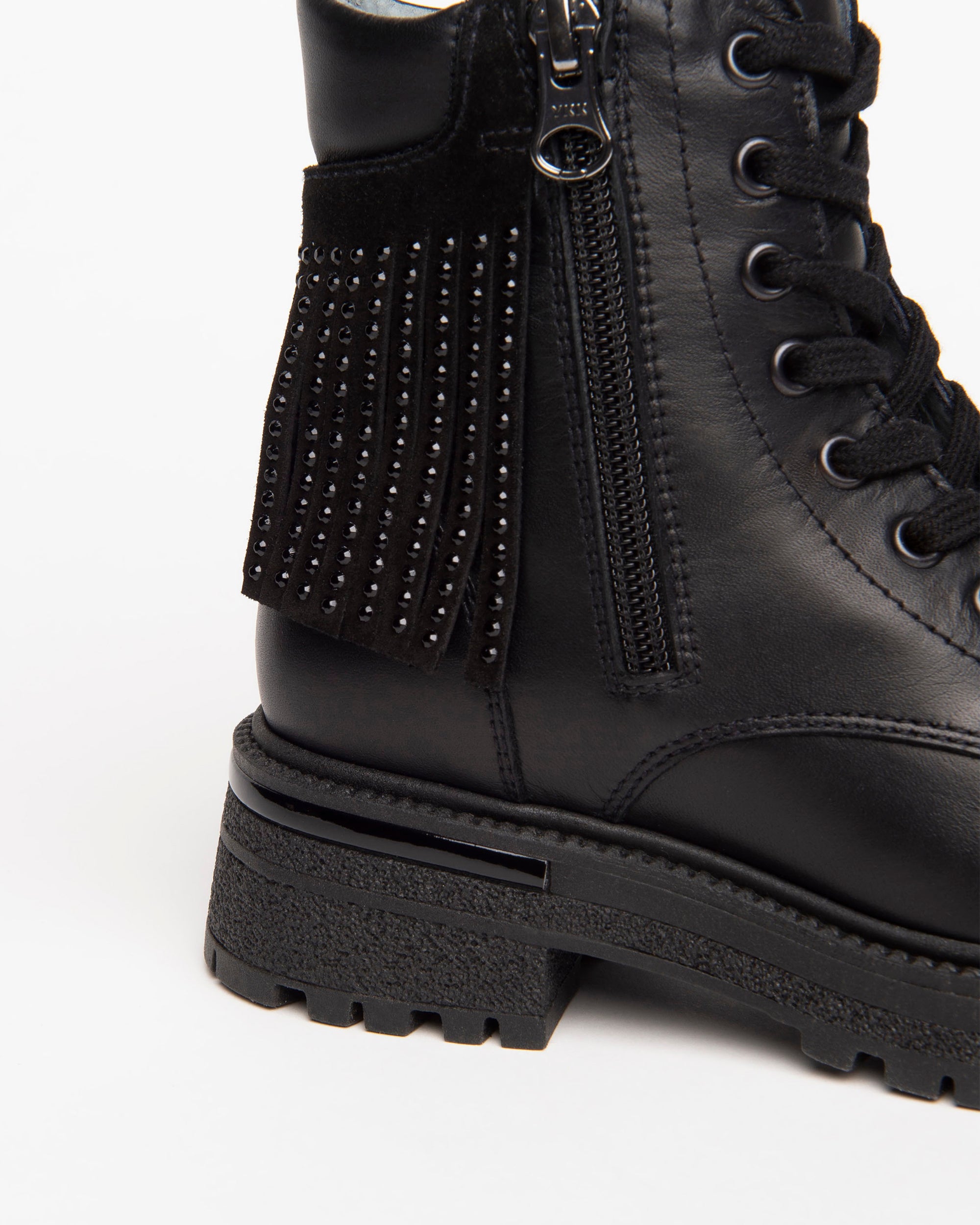 Nero Giardini Combat Boots rangers cuir fille ado zip