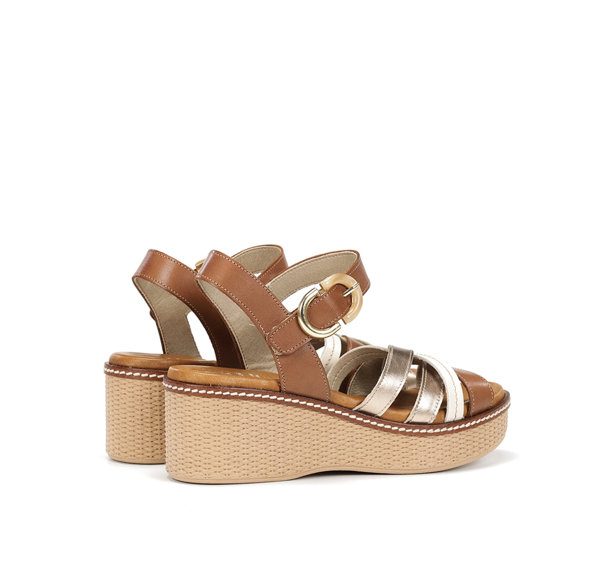 Dorking by Fluchos Nido D9639 sandale marron compensée femme