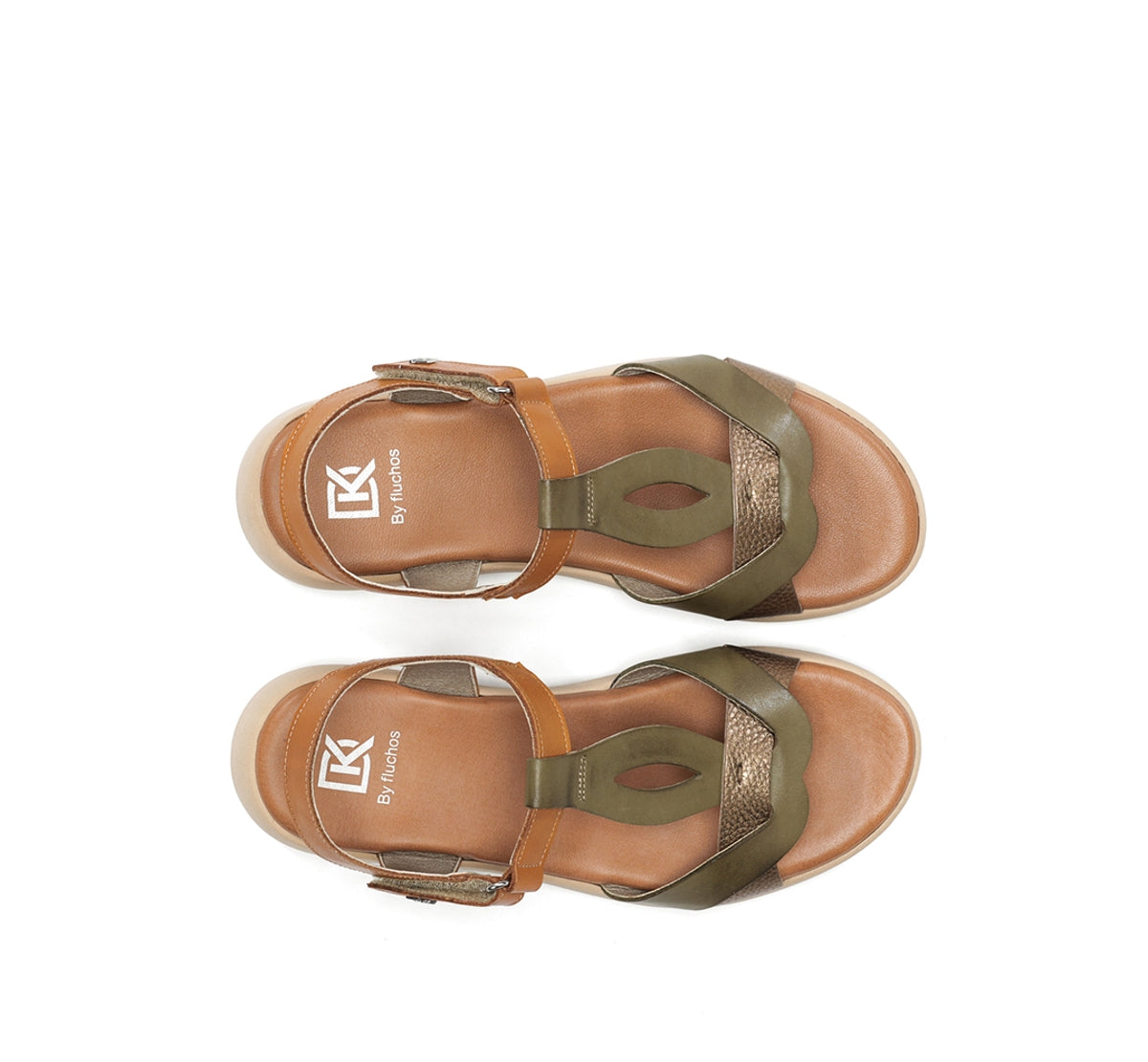 Dorking Gandia D9466 sandale femme vert légère