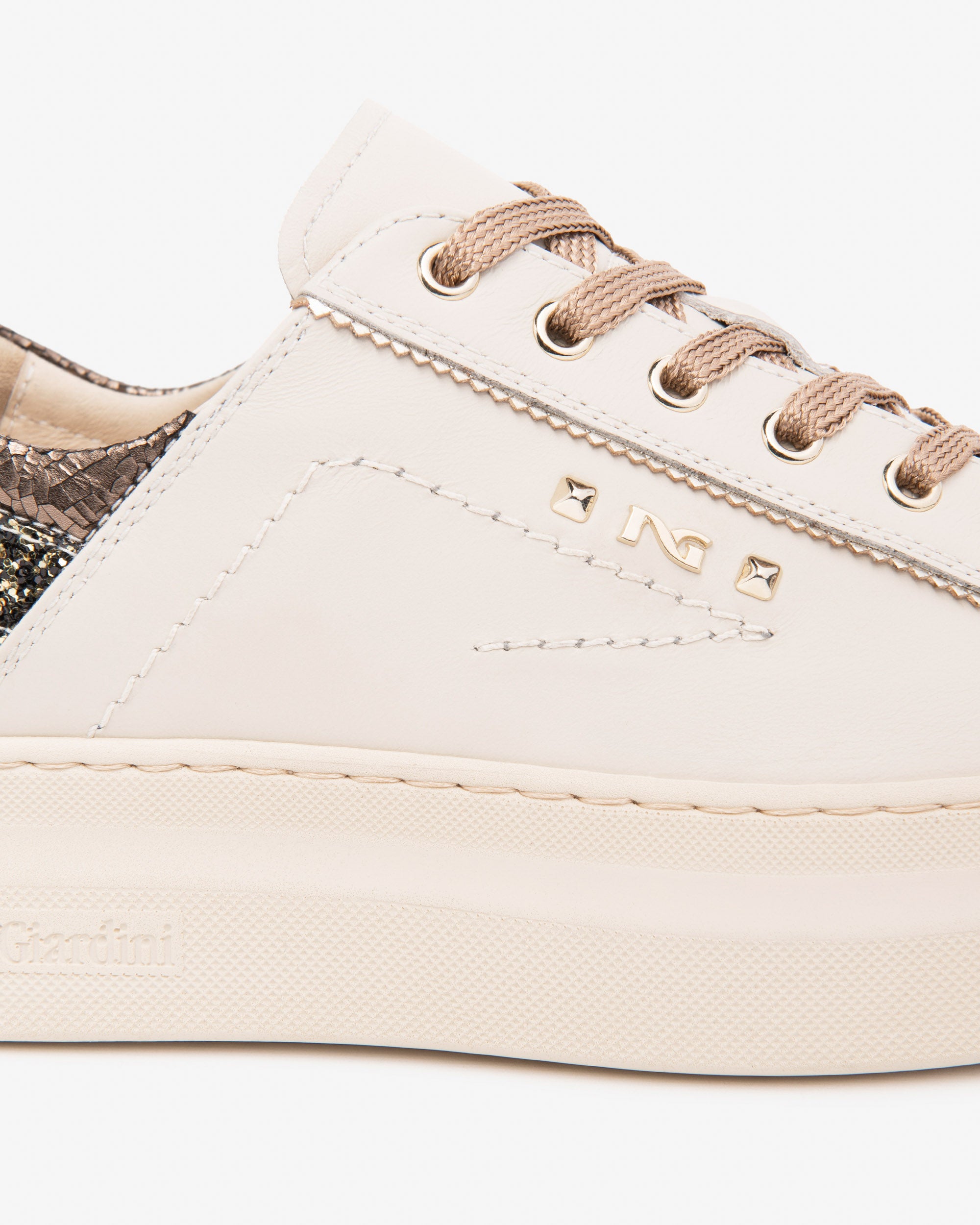 Nero Giardini Sneakers baskets cuir plateforme 45 mm