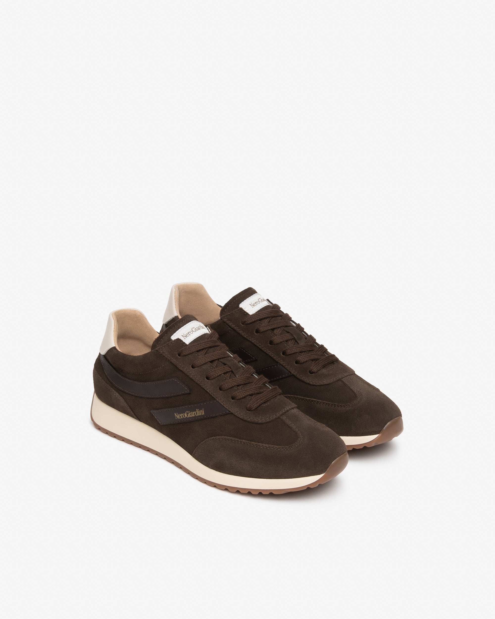 Nero Giardini Sneakers baskets femme daim cuir lacets