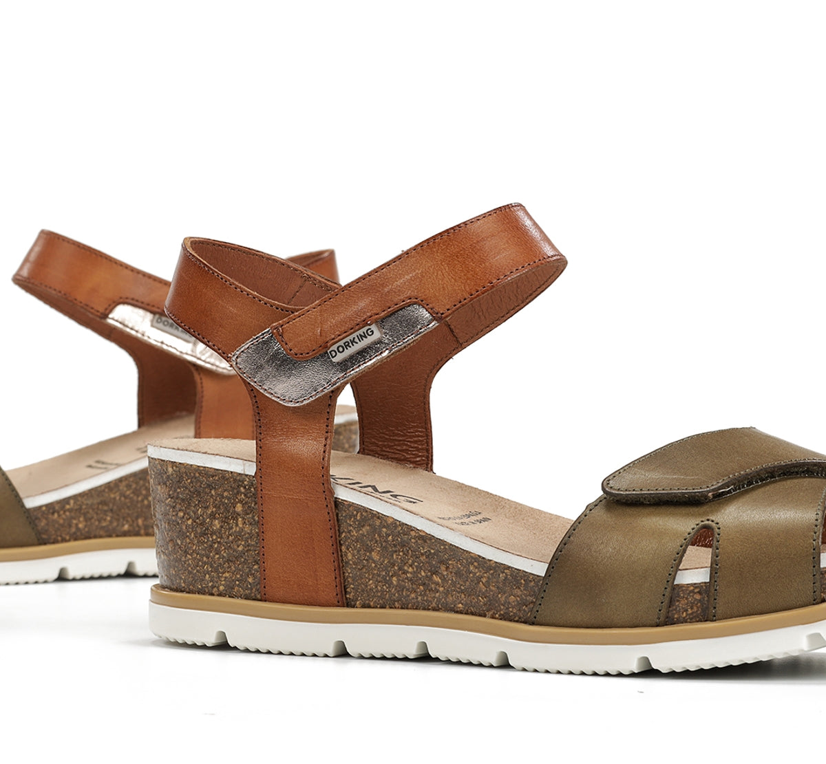 Fluchos Dorking Gold D9512 sandale verte compensée