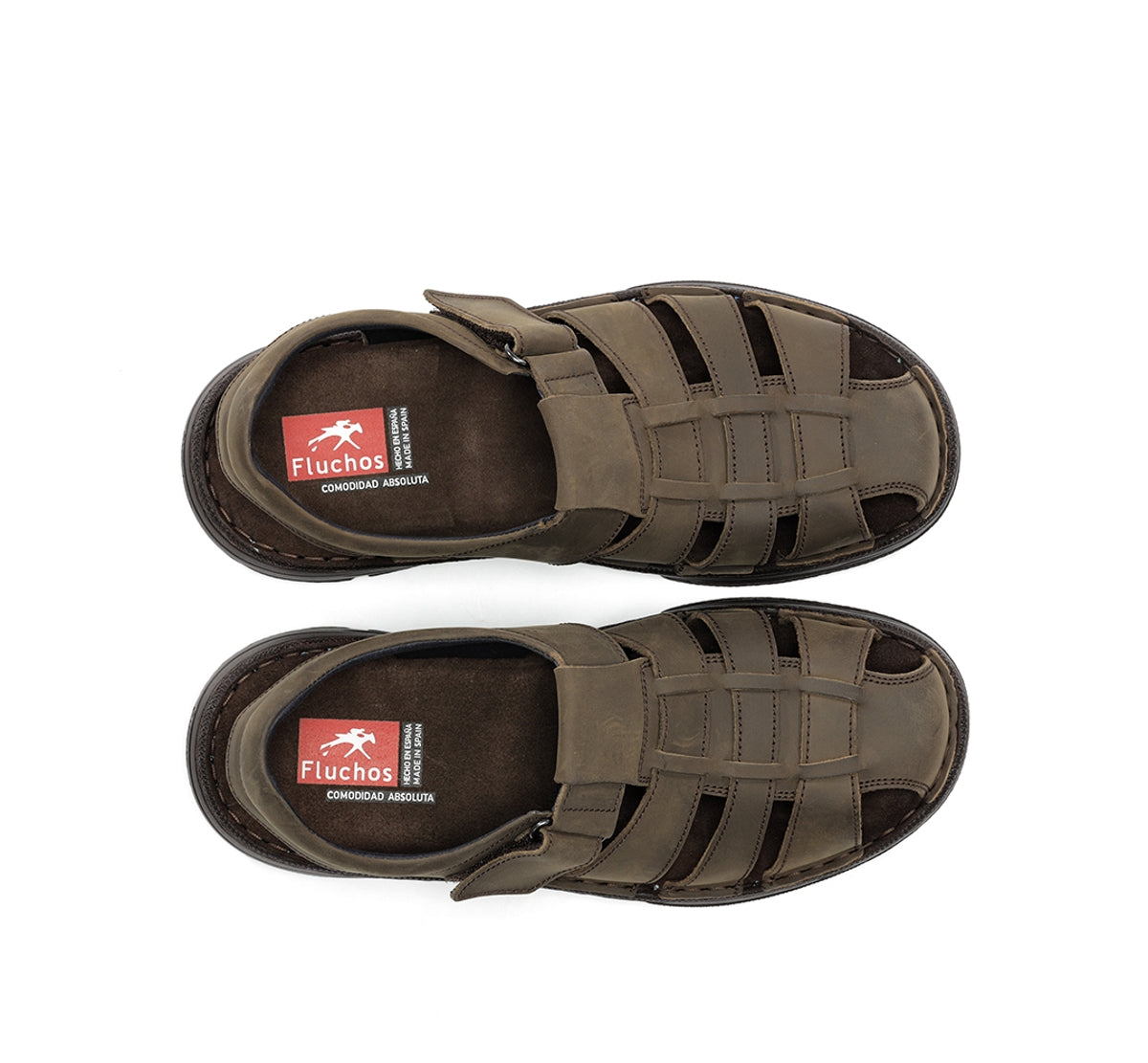 Fluchos Azores F2198 Sandales Homme Vert Velcro