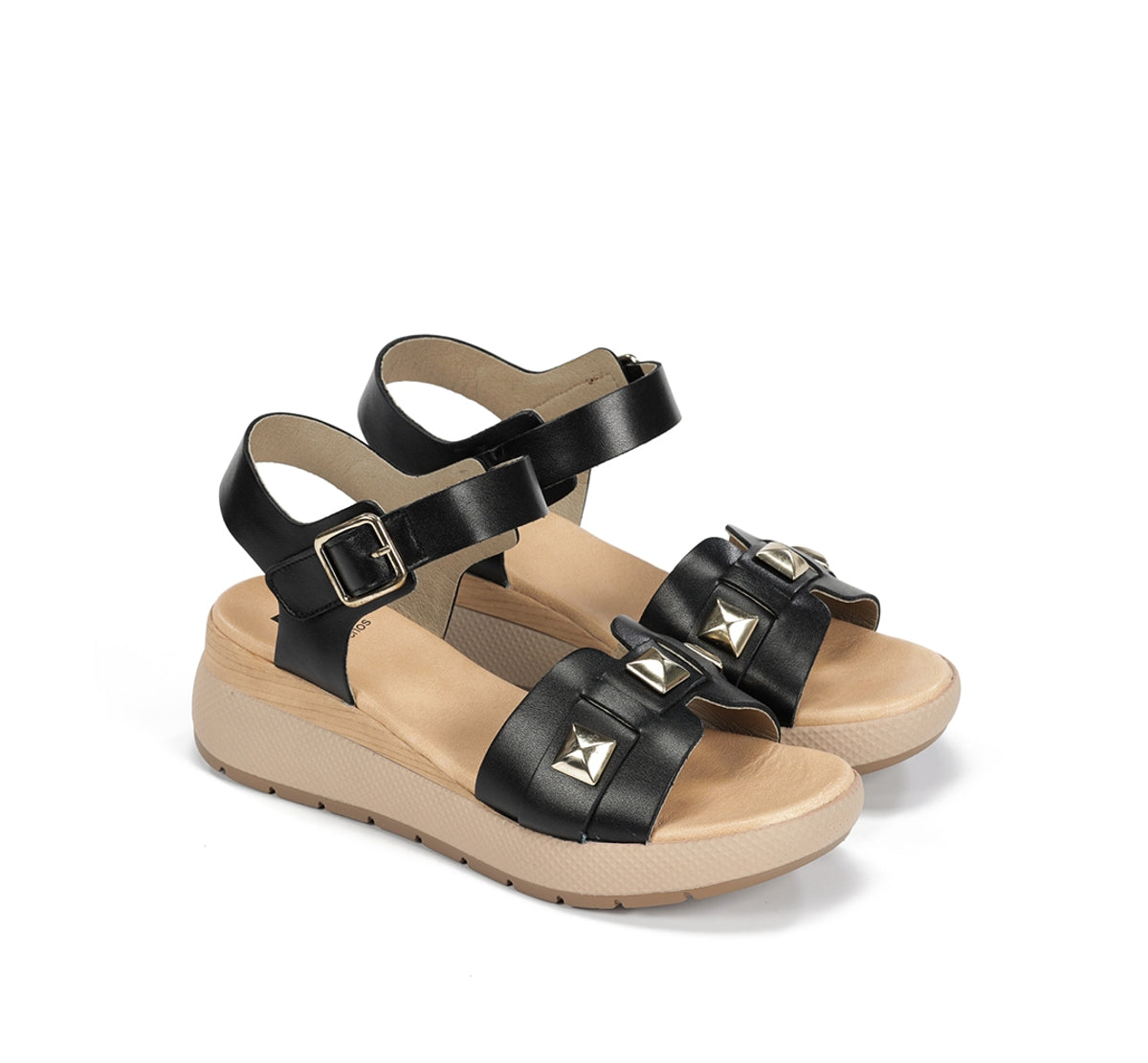 Dorking by Fluchos Ever D9497 sandales noir femme cuir
