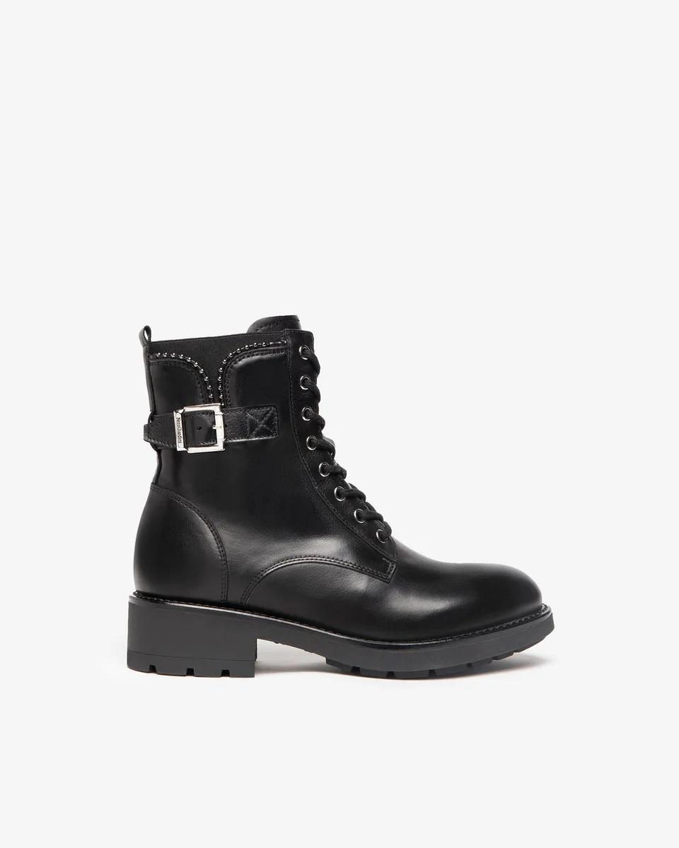 Nero Giardini Combat Boots bottines cuir femme hiver