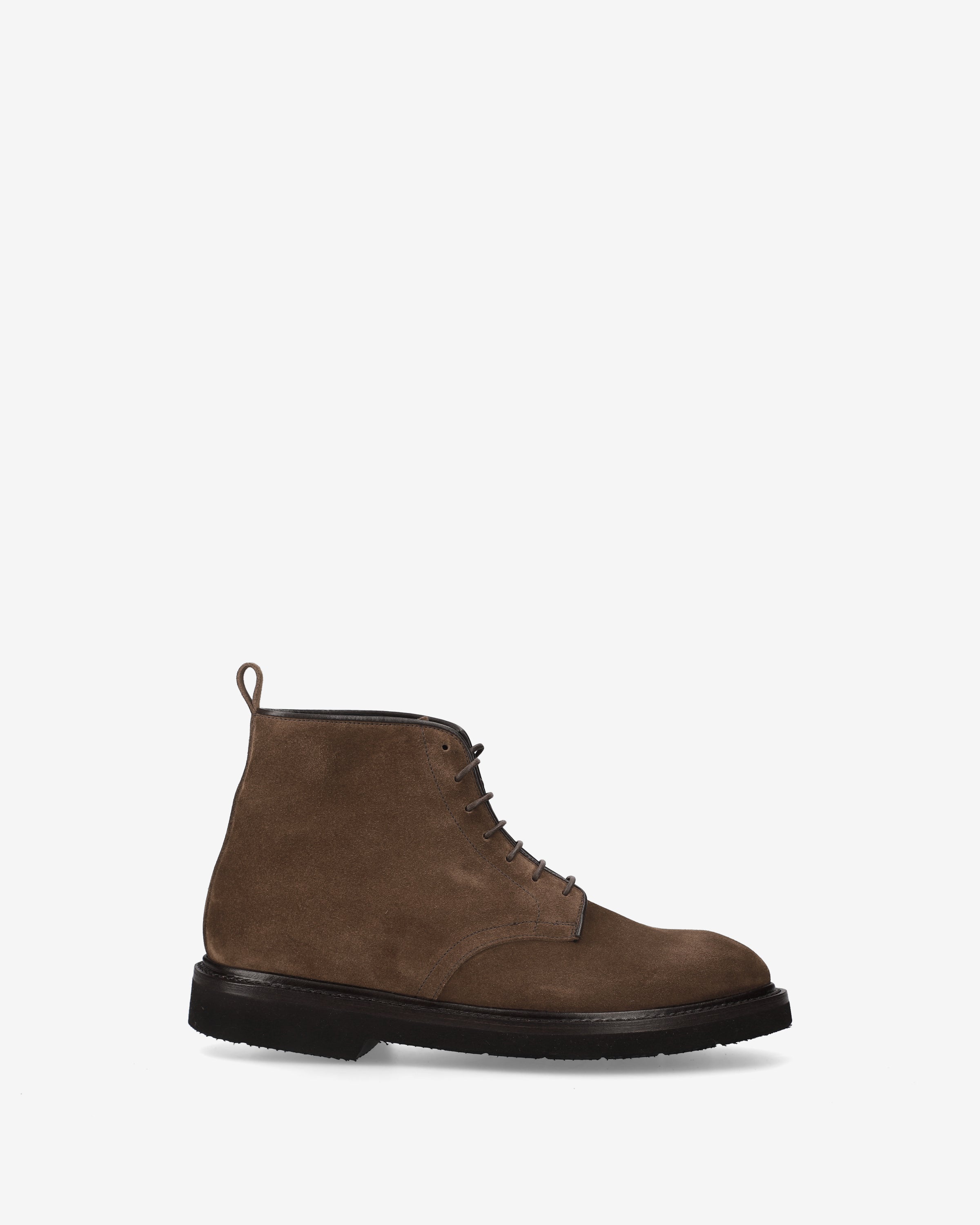 Premiata Boots Bottine Daim Marron à Lacets