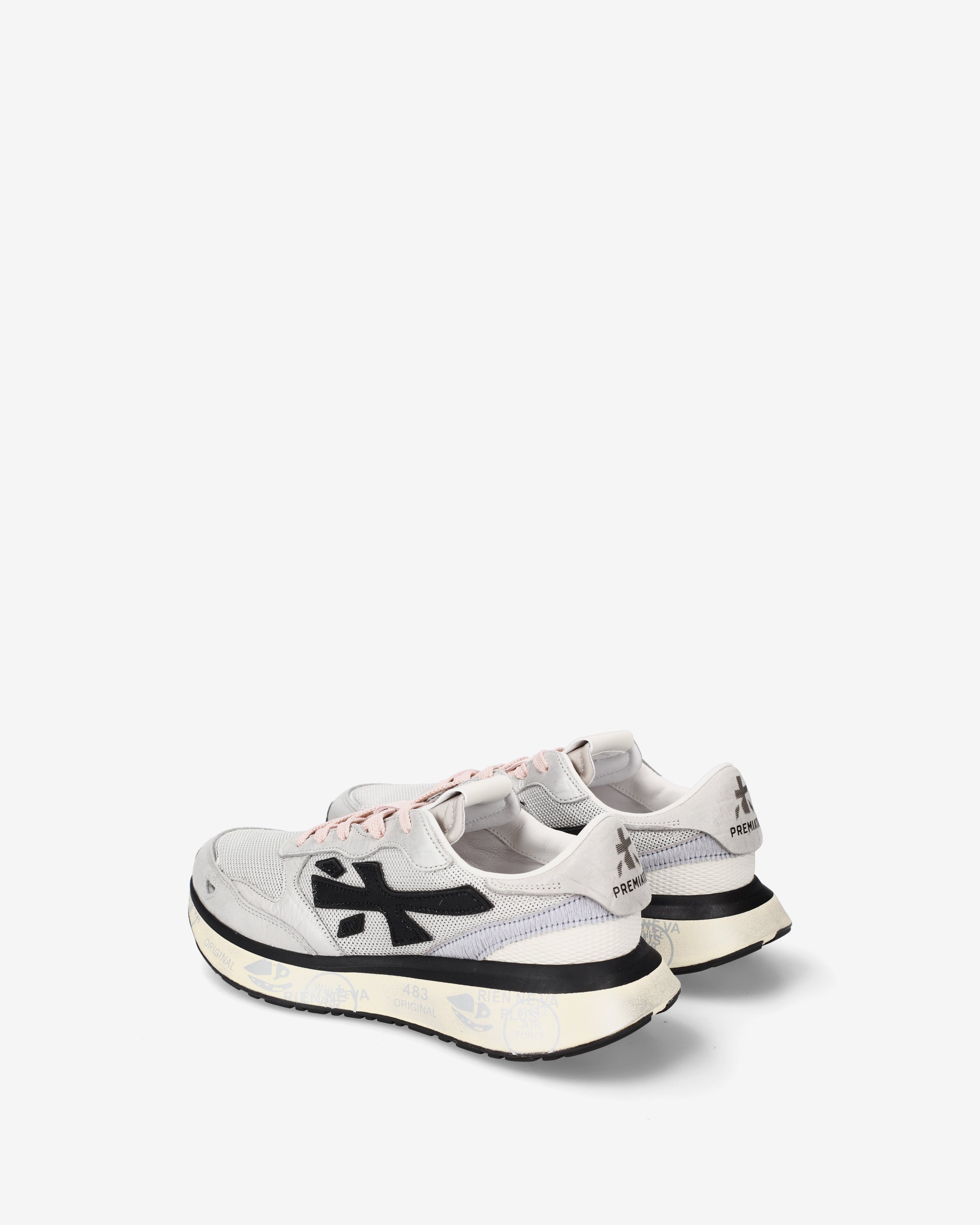 Premiata Lauryn 8533 sneakers crème femme fourrure
