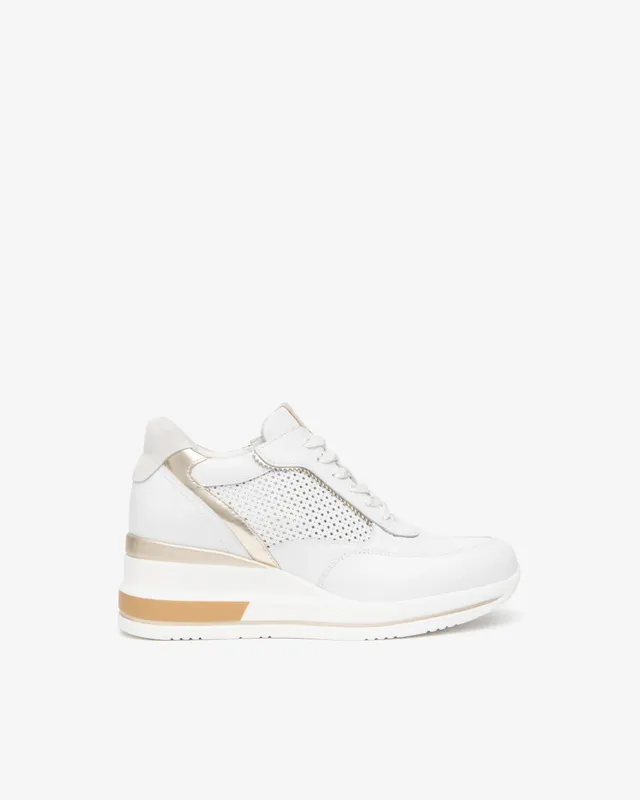 Nero Giardini Sneakers baskets cuir femme tissu technique