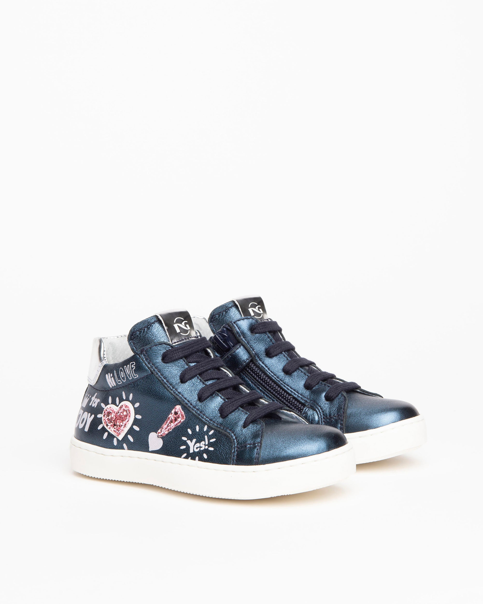 Nero Giardini Sneakers Baskets cuir fille paillettes 28