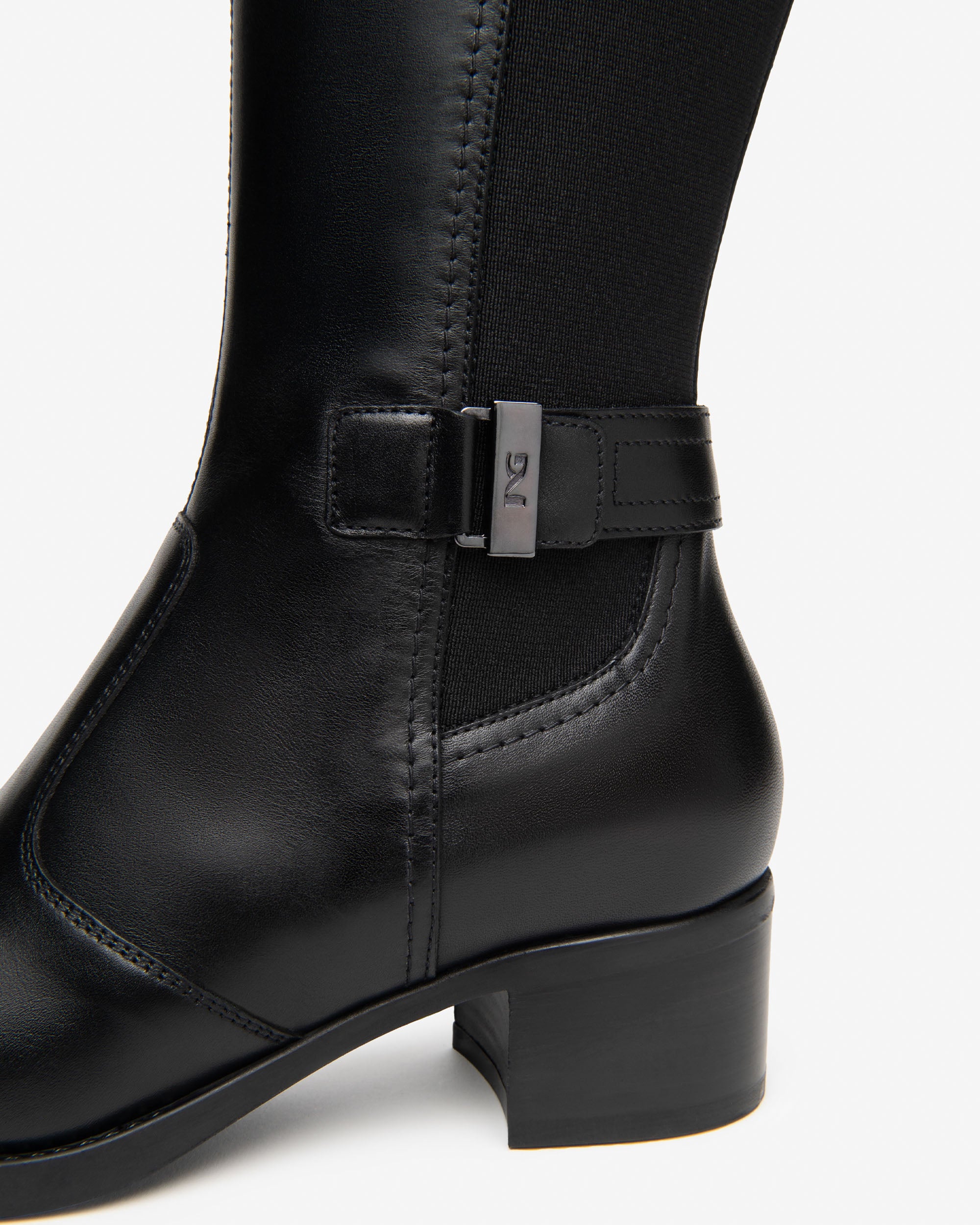 Nero Giardini Boots bottes cuir tissu femme talon 40