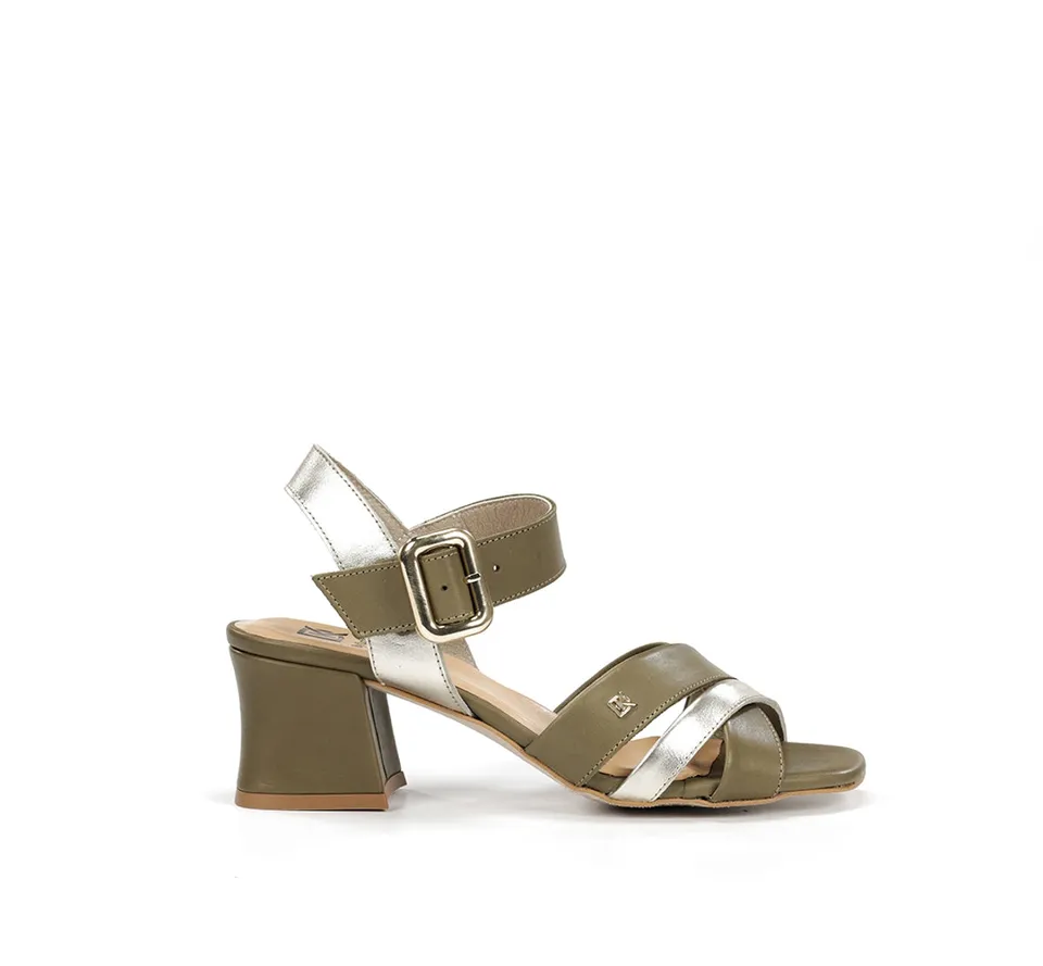 Dorking Larus D9461 sandale femme verte talon carré