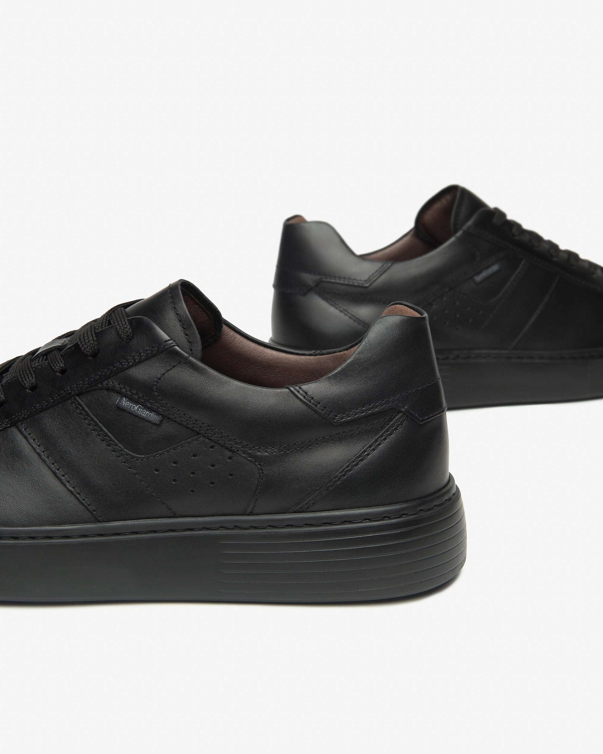 Nero Giardini Sneakers baskets cuir homme Memory hiver