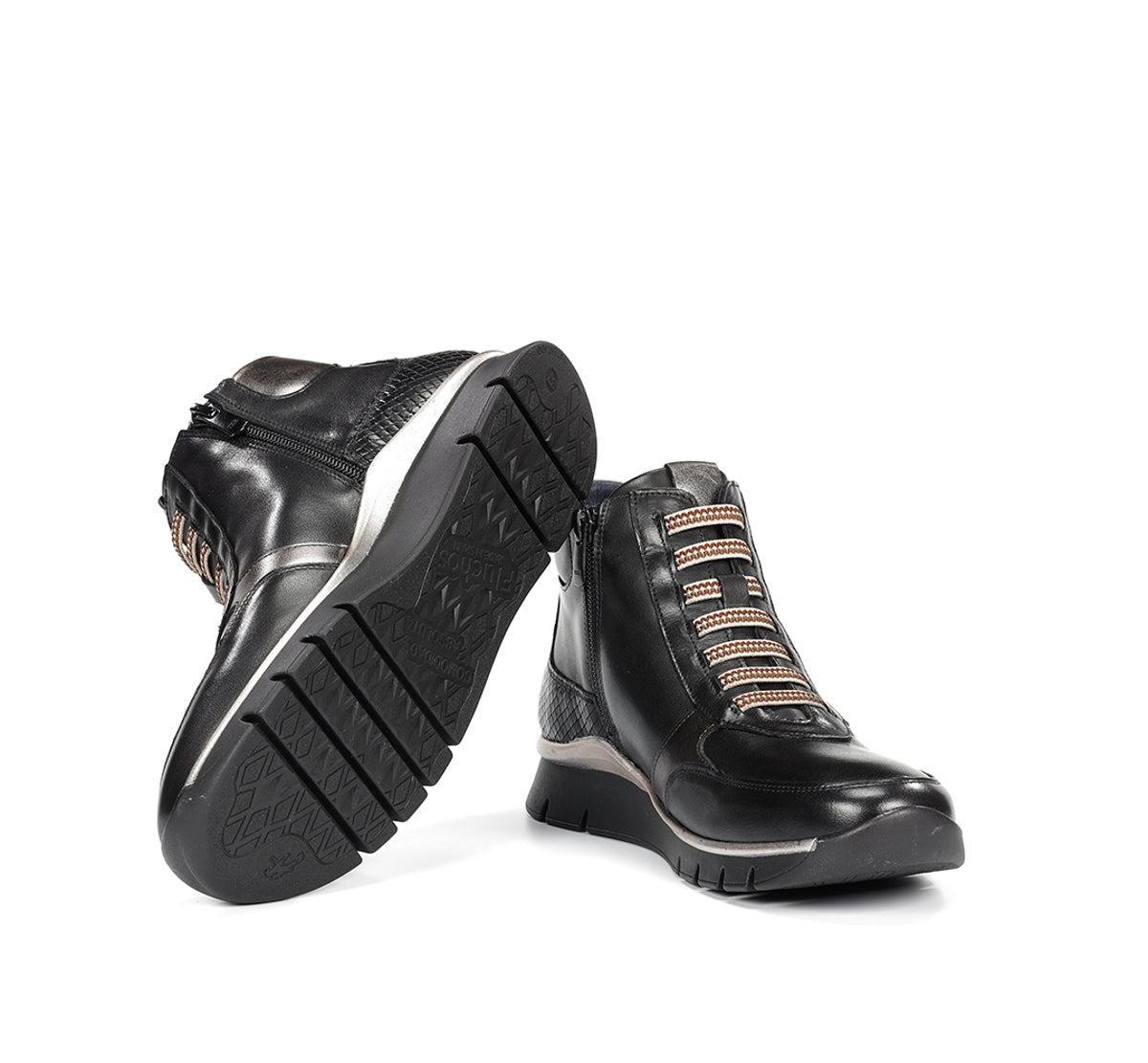Fluchos Union F2077 bottines noires femme cuir