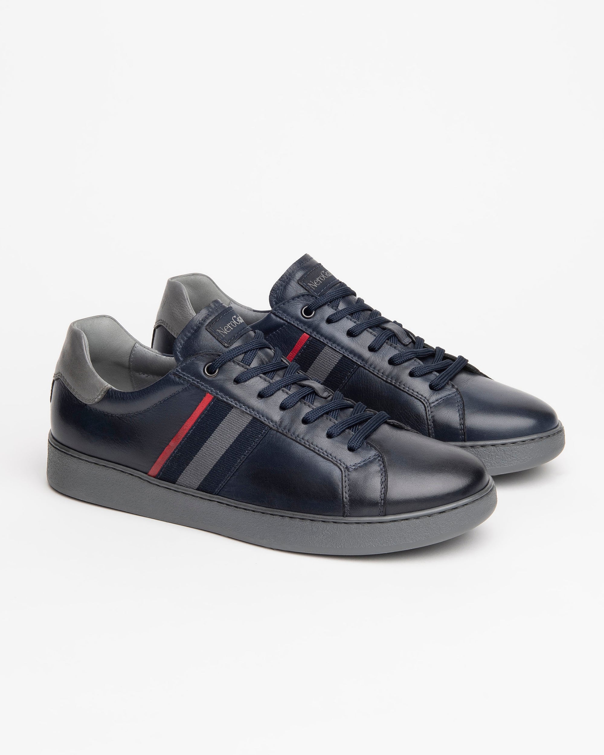 Nero Giardini Sneakers baskets cuir homme noir 43