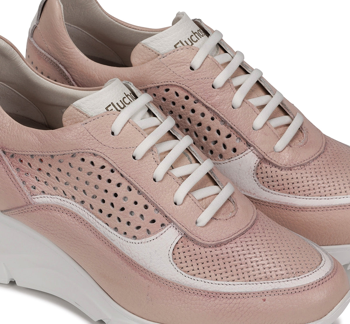 Fluchos Olas F1407 baskets compensées rose femme