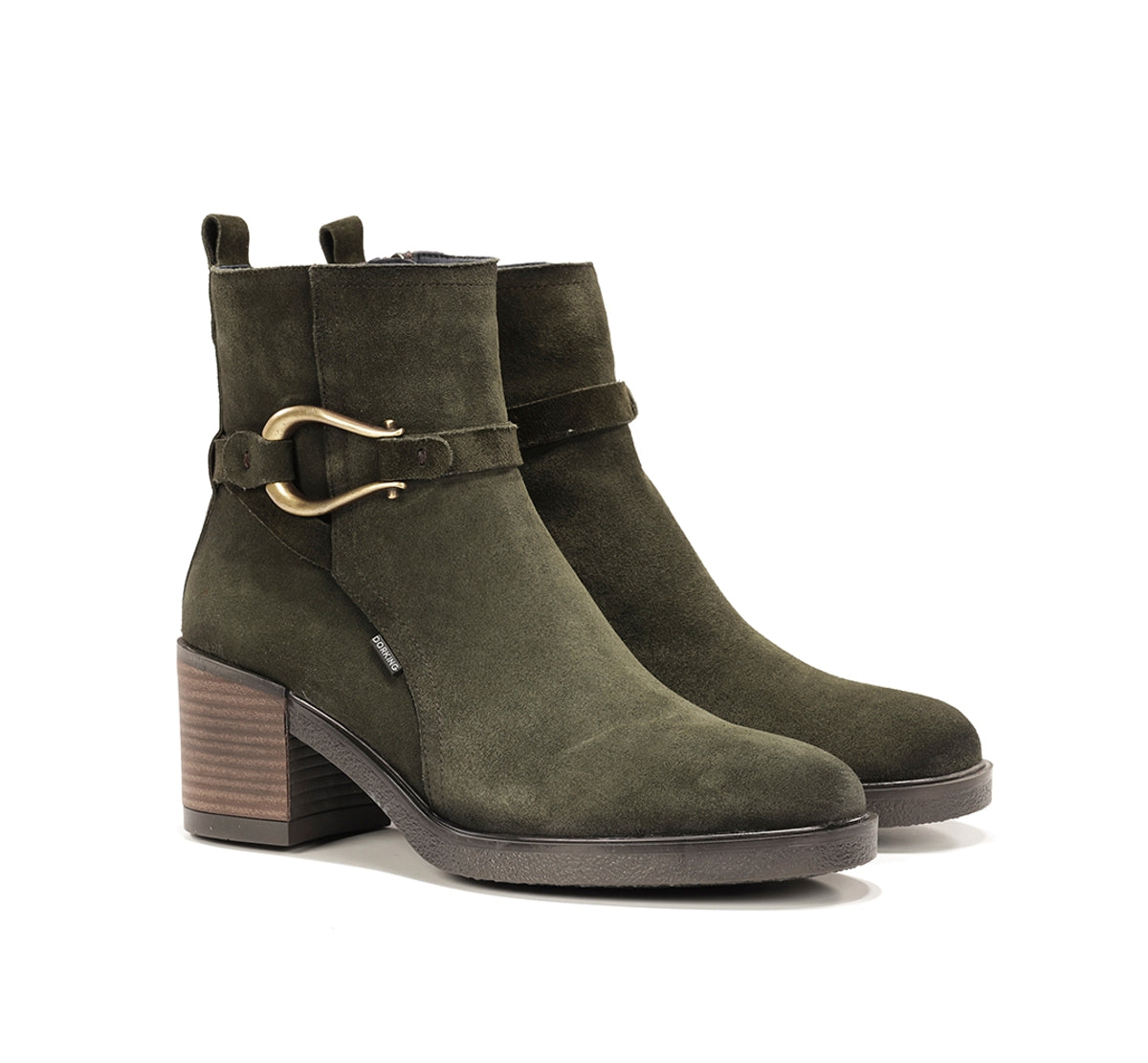 Dorking Aroma D9754 bottine vert femme cuir petit talon