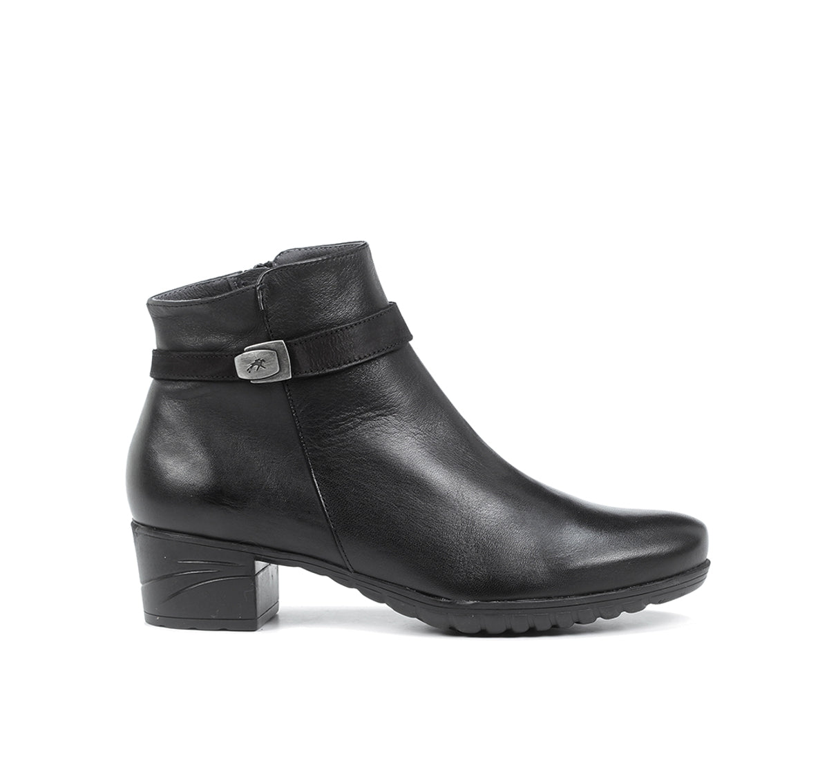 Fluchos Charis F0937 bottines noires cuir femme talon moyen