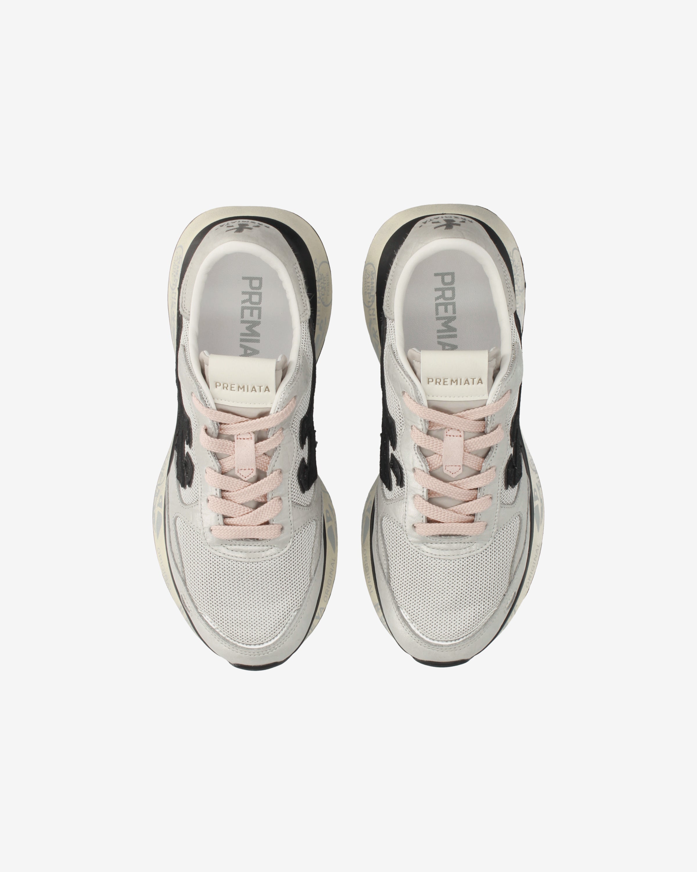 Premiata Lauryn 8533 sneakers crème femme fourrure