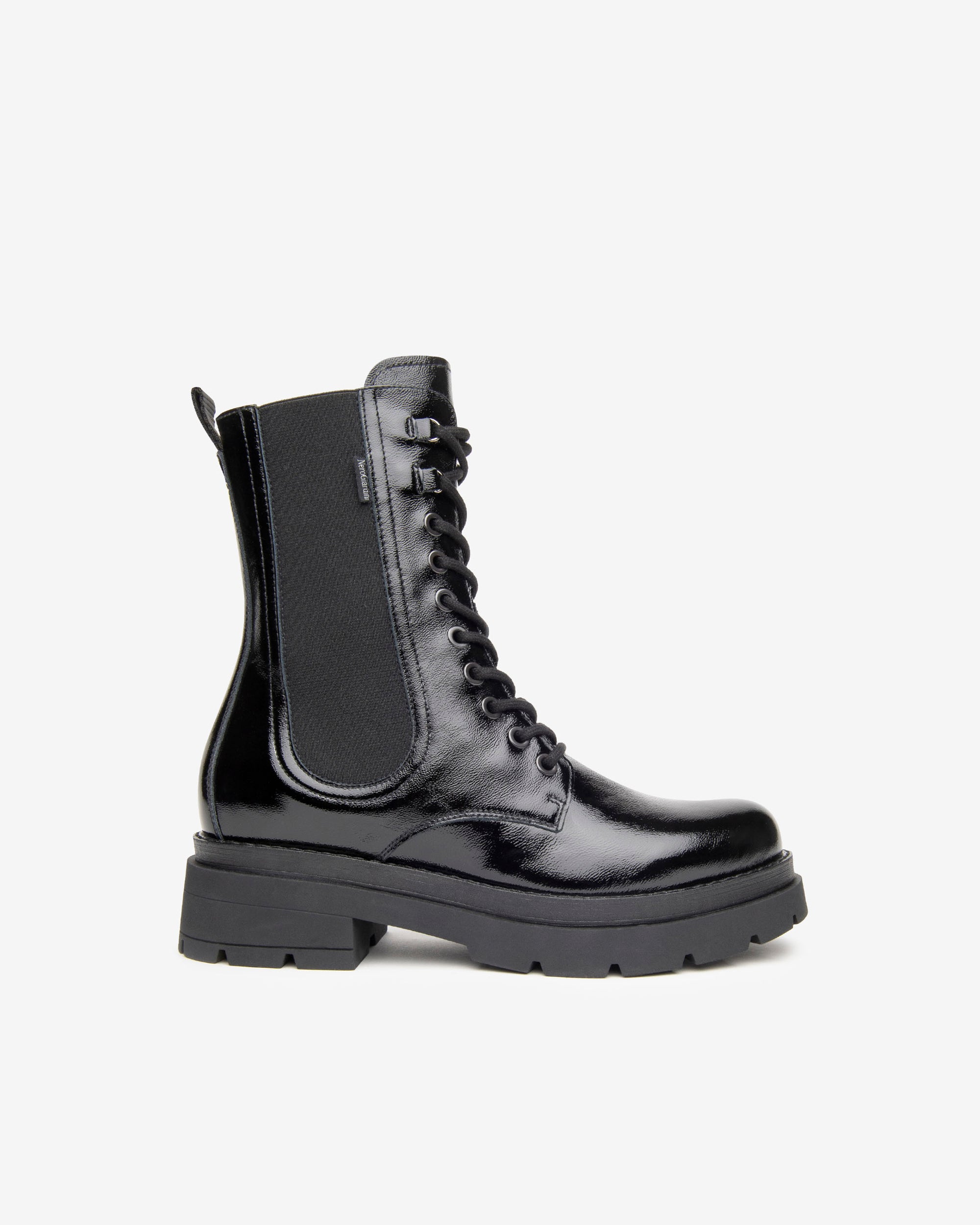 Nero Giardini Combat Boots bottines femme vernis 38 talon 5 cm