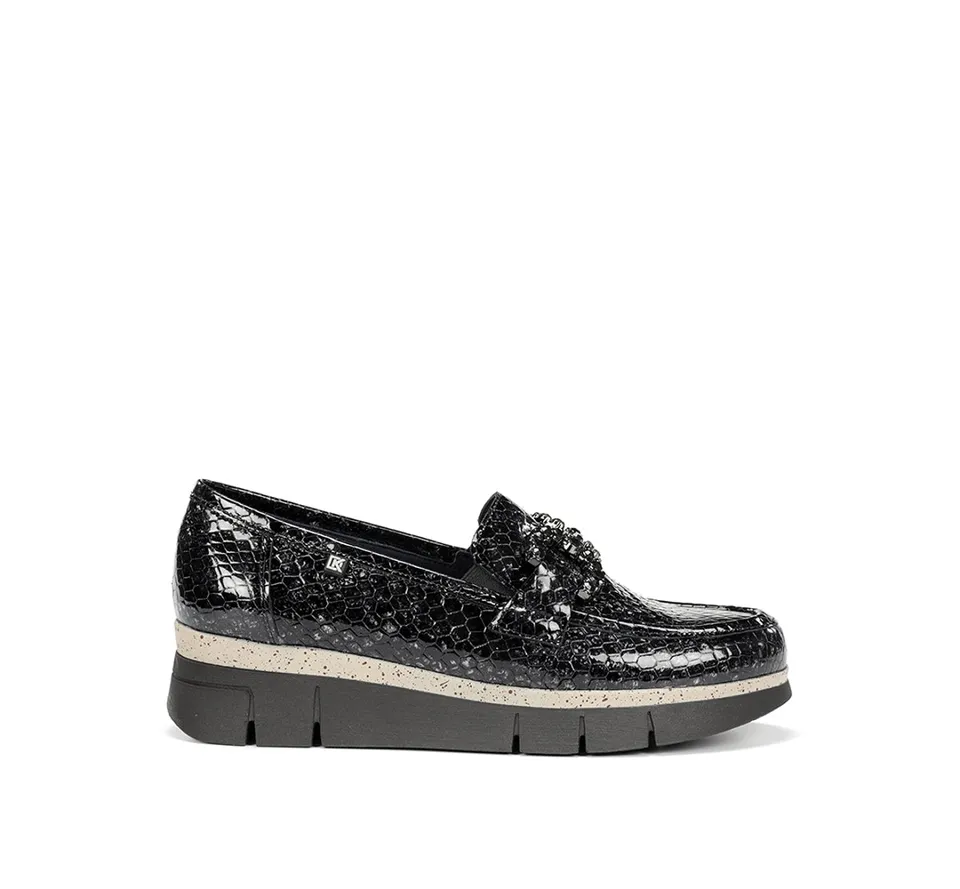 Dorking by Fluchos India D9325 mocassins gris femme cuir